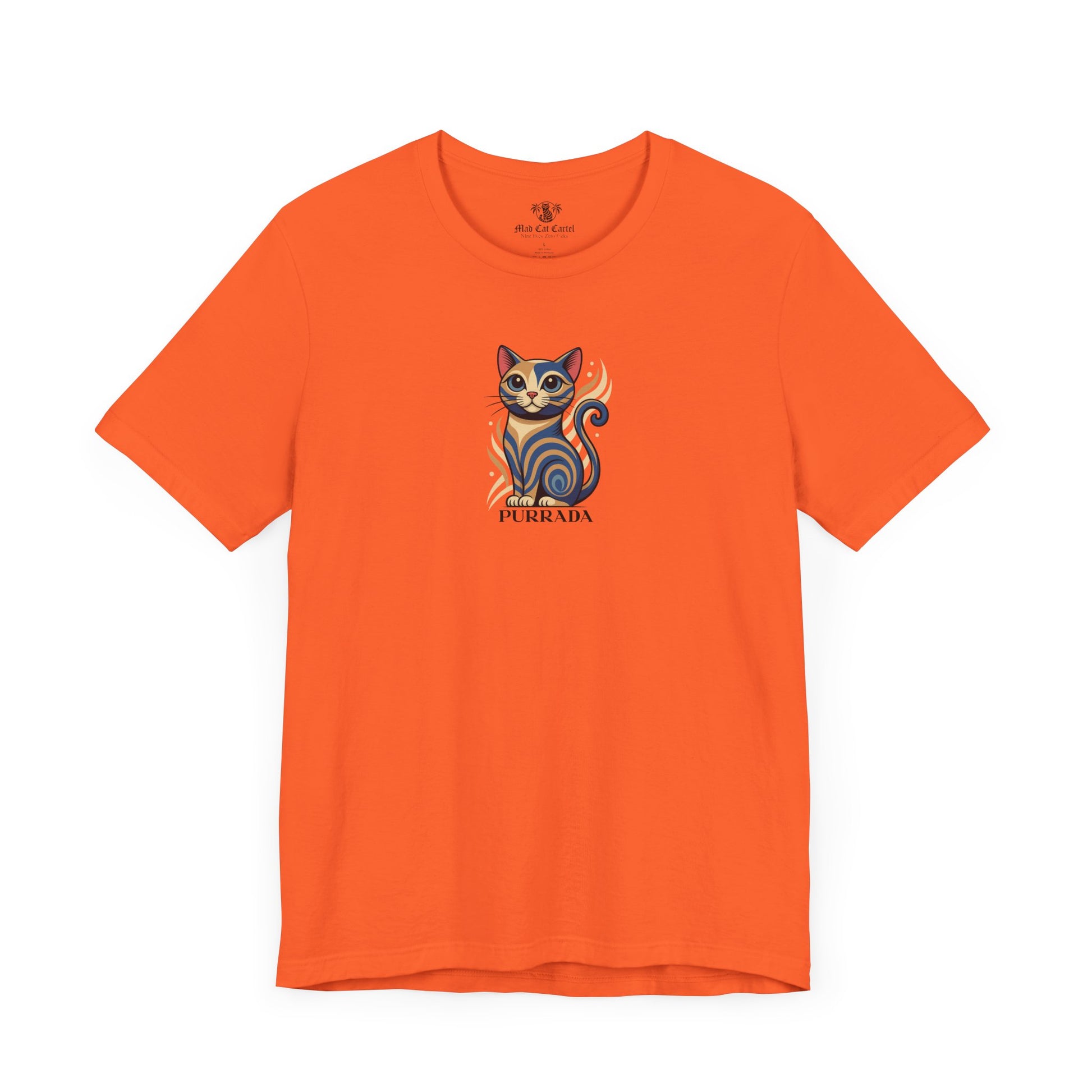 Orange Cat Graphic T-Shirt, cat themed clothing
