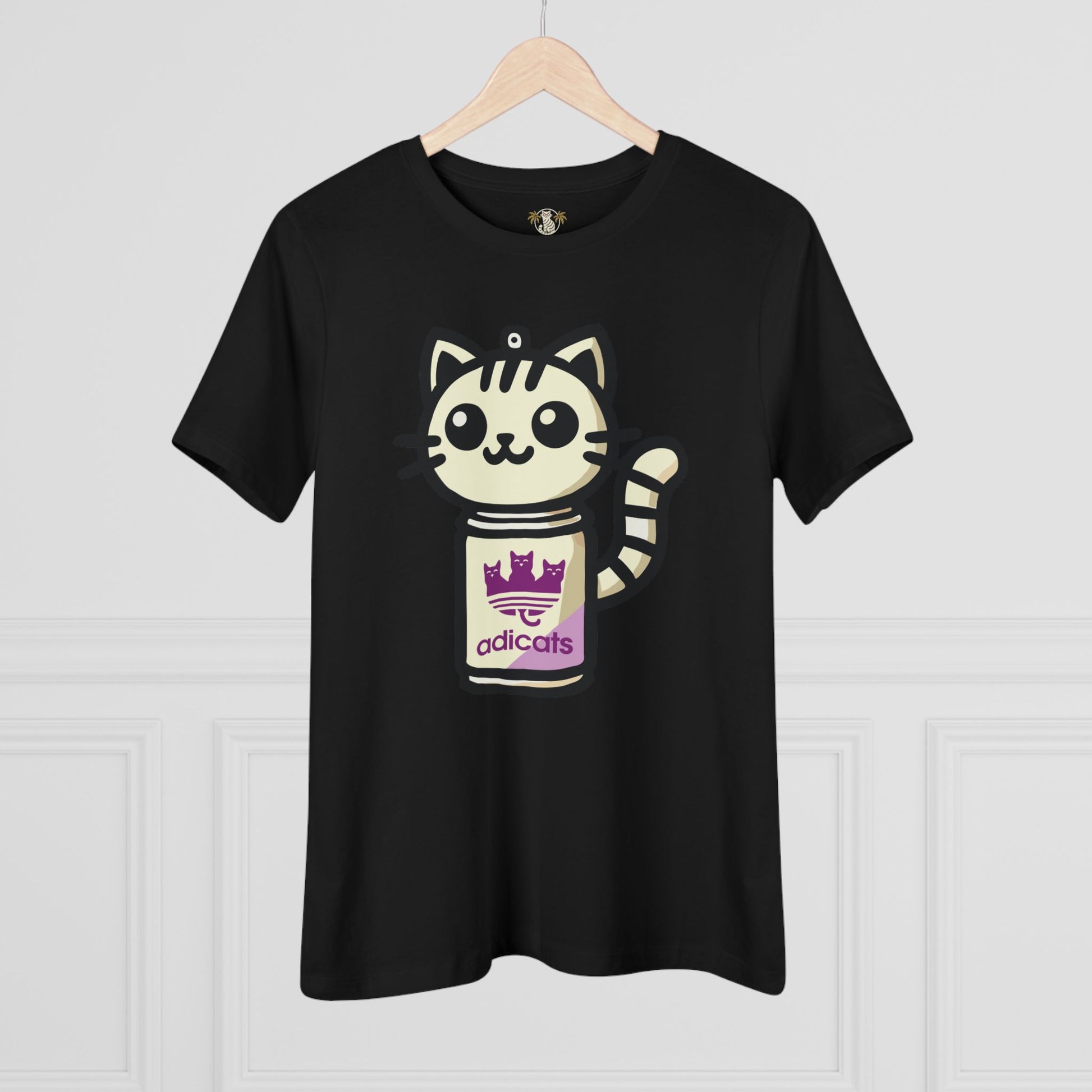 Black things to get cat lovers hanging front view cat tee