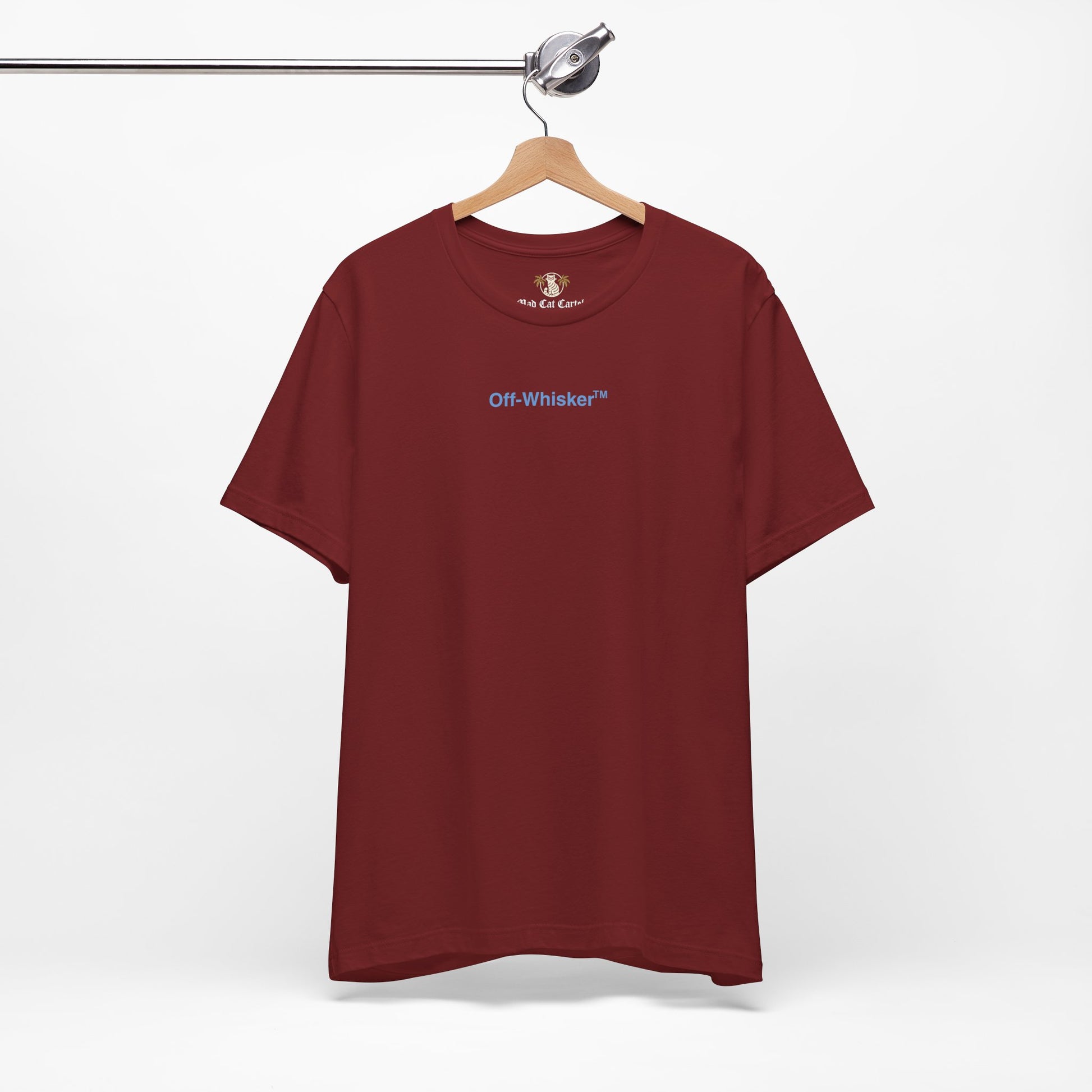 Cardinal Signature Frame cat t shirt on hanger – clean chest print