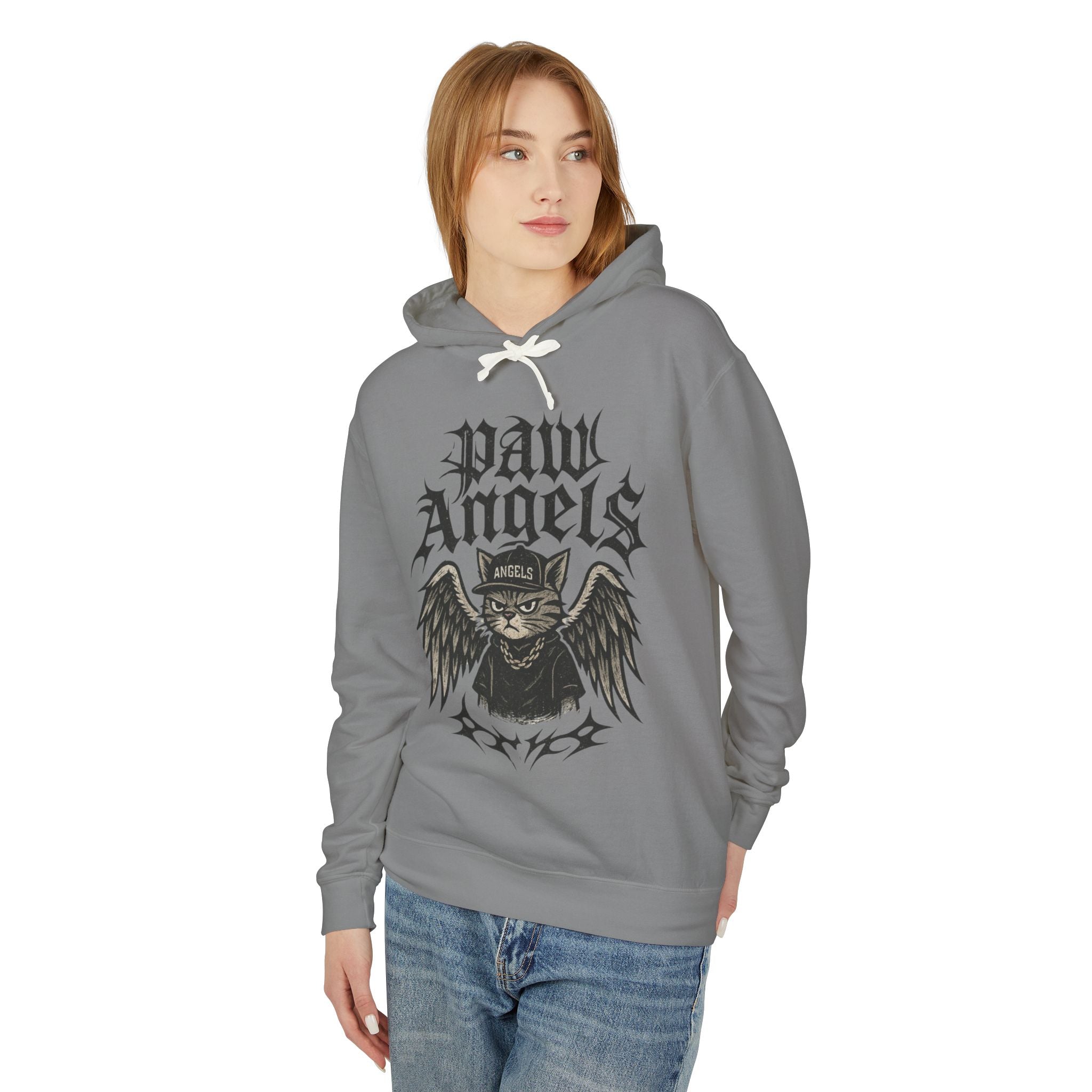 Paw Angels Rebel Angel Cat Graphic Hoodie