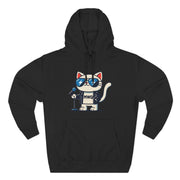 Alexander MewQueen Rockstar Cat Graphic Black Hoodie, cat hoodie for men, cat hoodie for woman