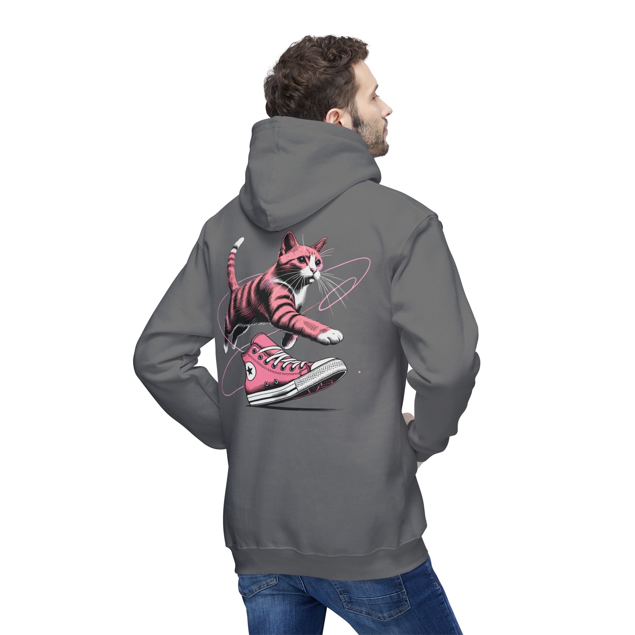 Catverse Chest Logo Apex Kick Cat Graphic Hoodie