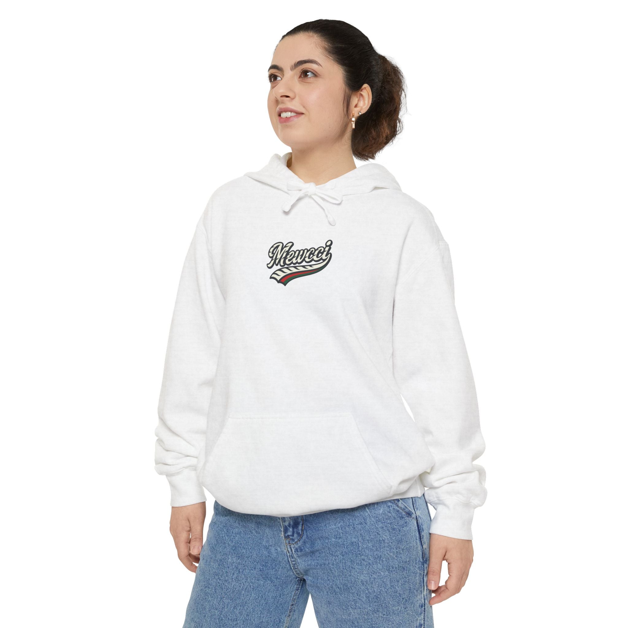 Mewcci Chest Logo Cat Icon Back Graphic Hoodie