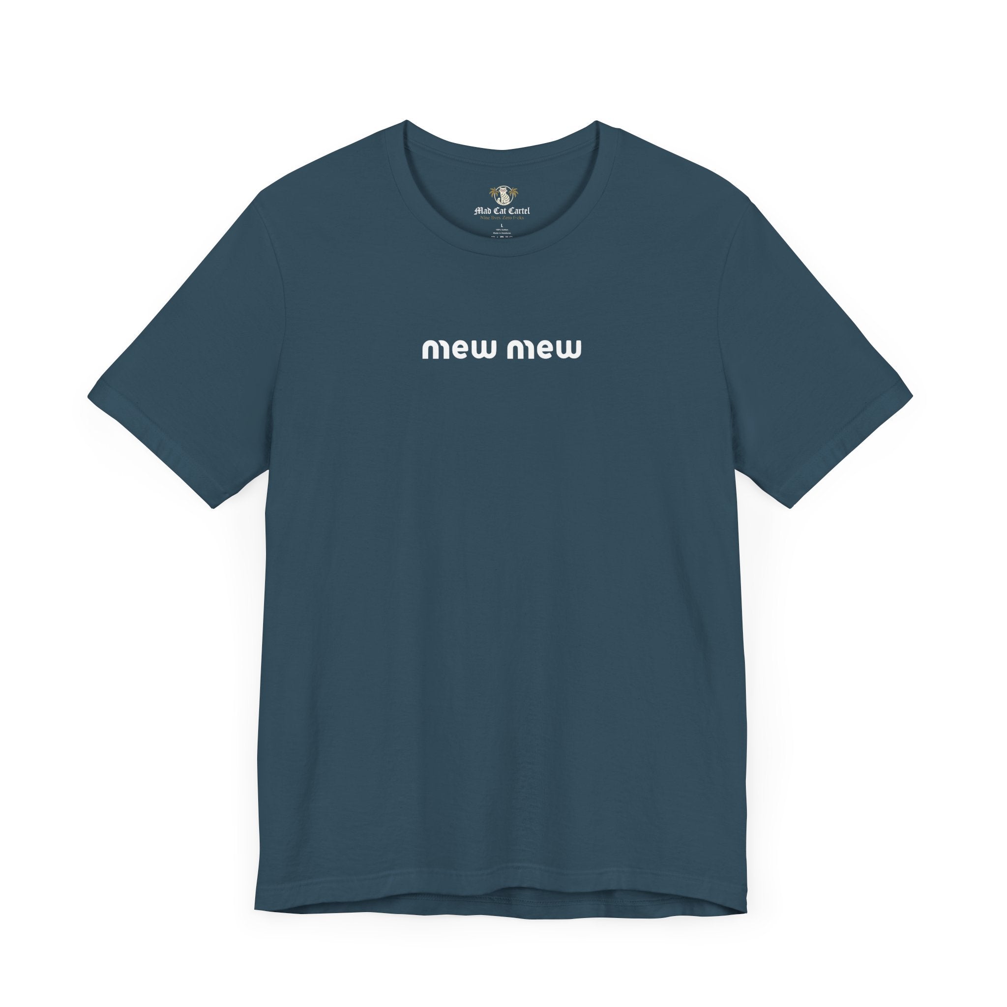 Deep Teal Mew Mew Logo Graphic T-Shirt – funny t shirts for men