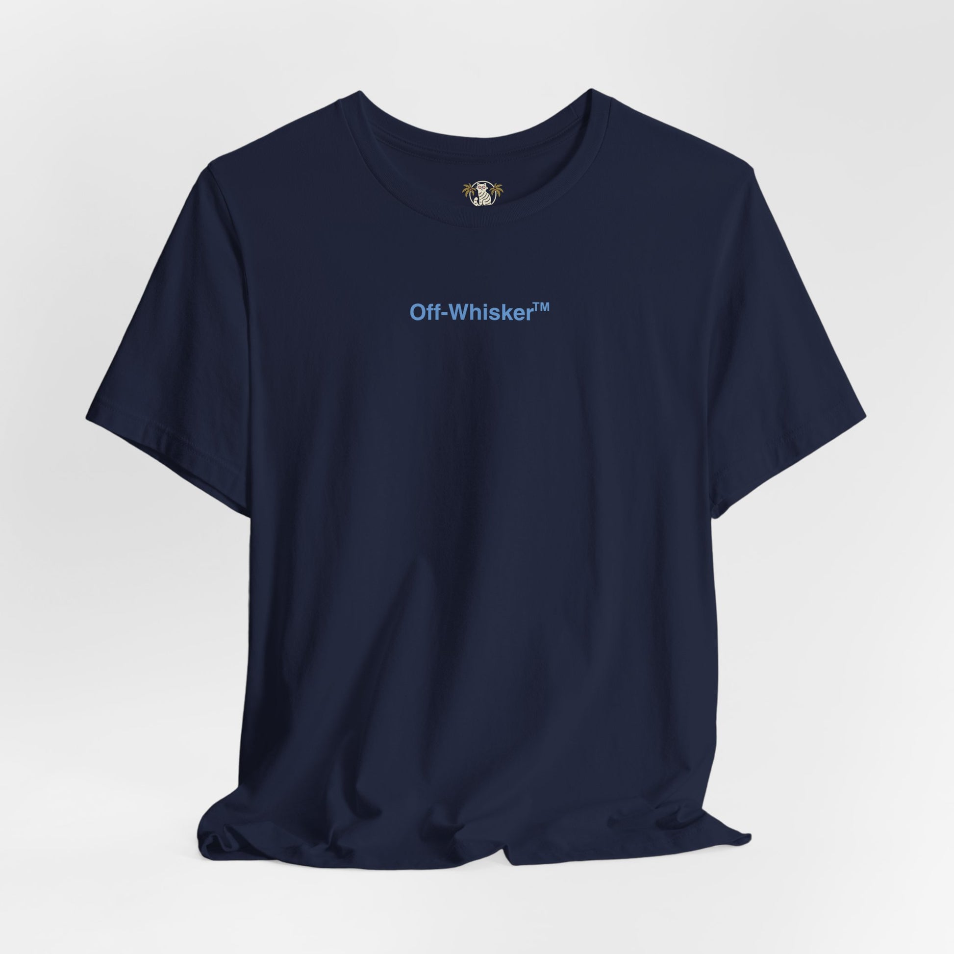 Navy Signature Frame cat t shirt draped – relaxed fit