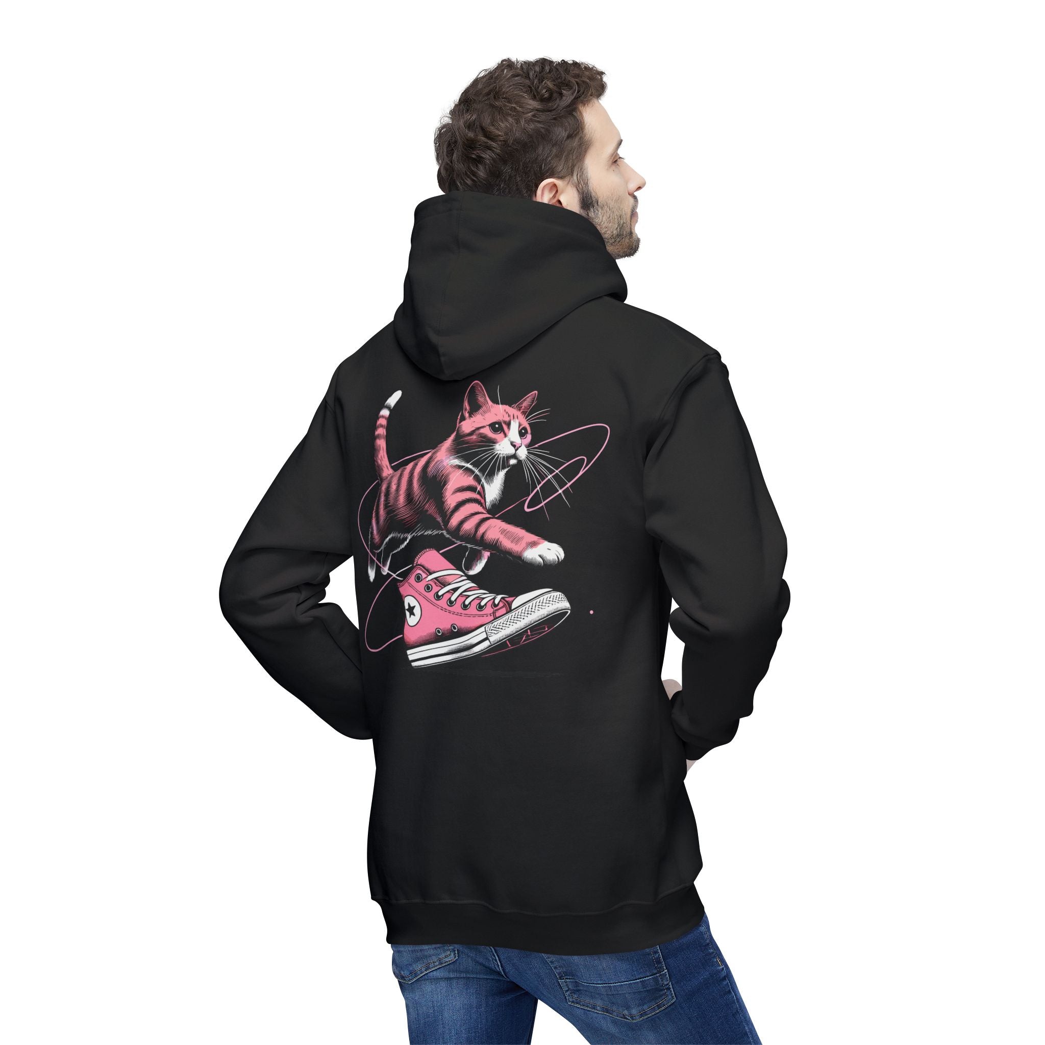 Catverse Chest Logo Apex Kick Cat Graphic Hoodie