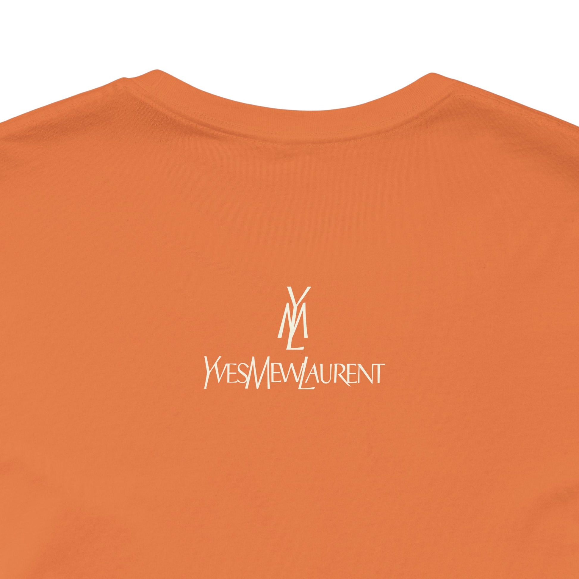 Burnt Orange cool cat shirts back logo detail