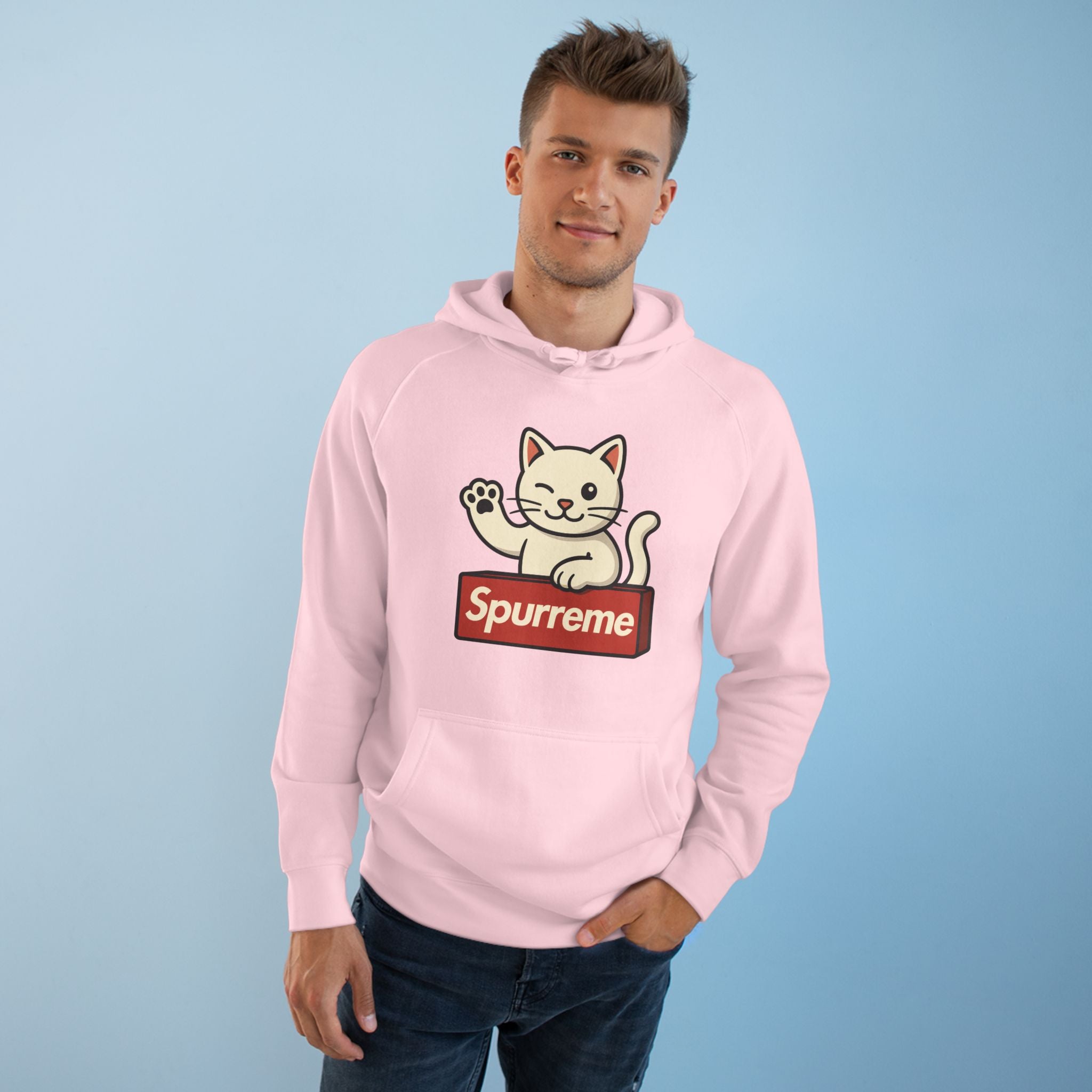 Spurreme Lucky Cat Box Logo Graphic Hoodie