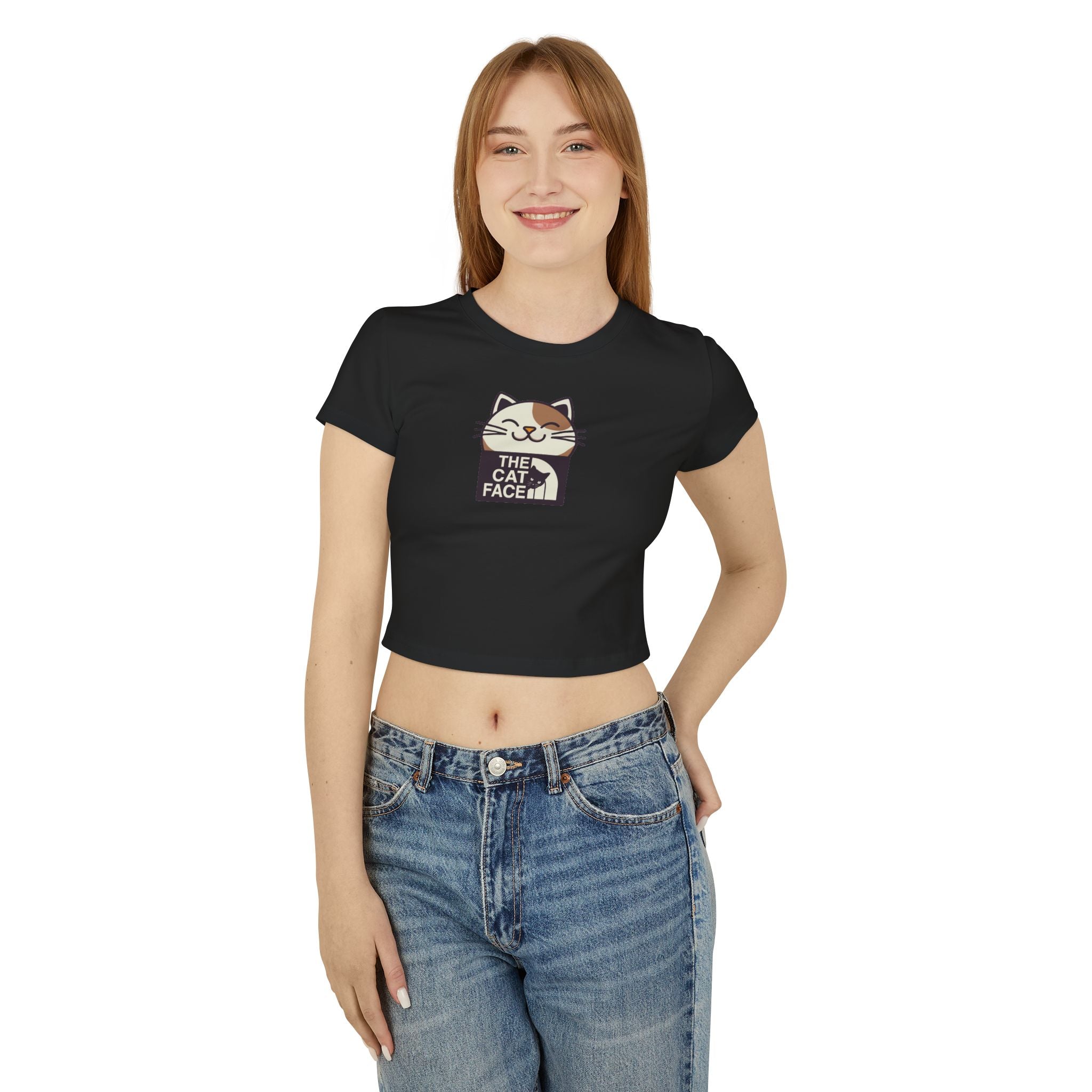 The Cat Face Bicolor Cat Icon Women's Baby Tee