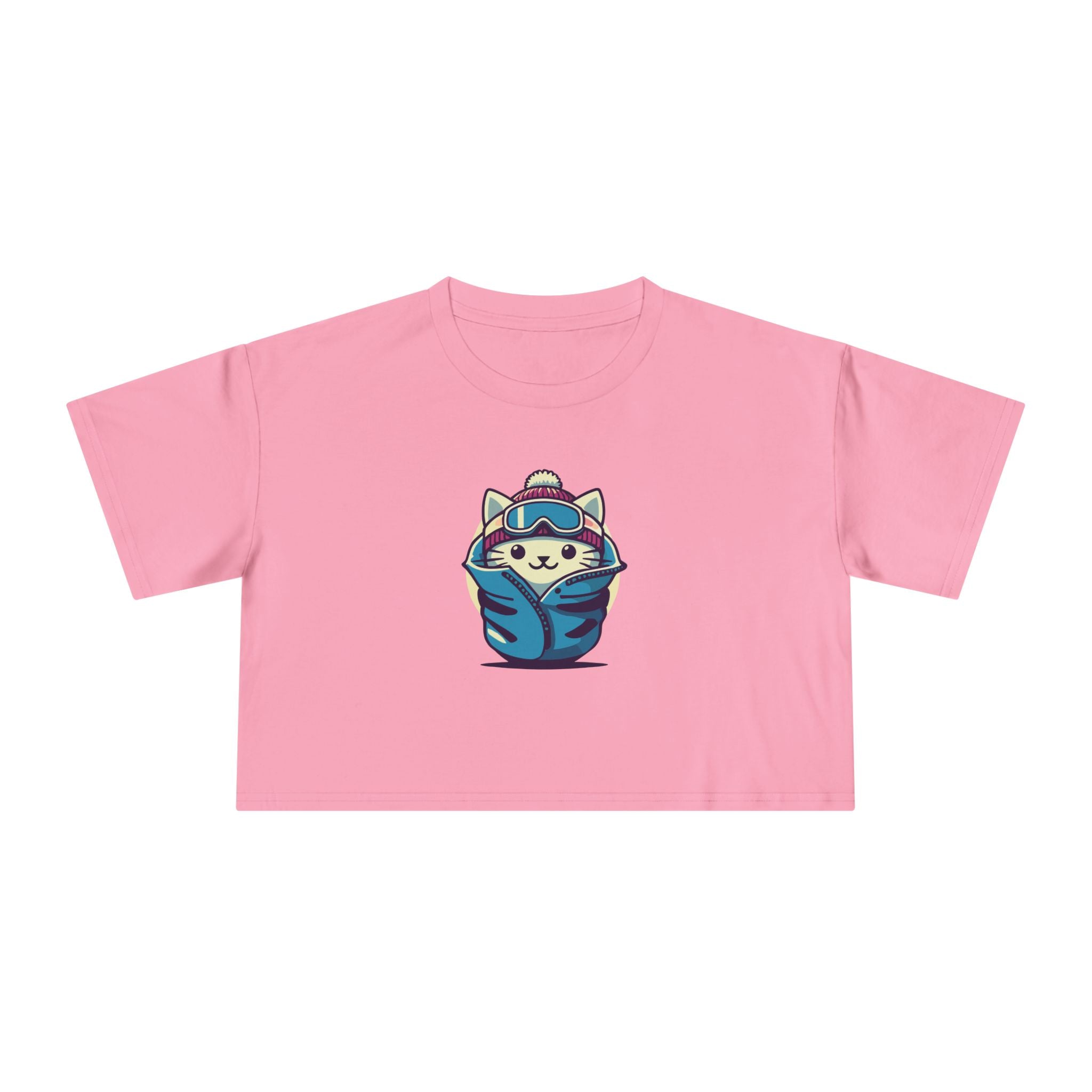 The Cat Face Apres Ski Kitty Women's Crop T Shirt