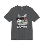 Asphalt Spurreme Triangular Vision Cat Graphic T-Shirt front view – clothes with cats on them unisex