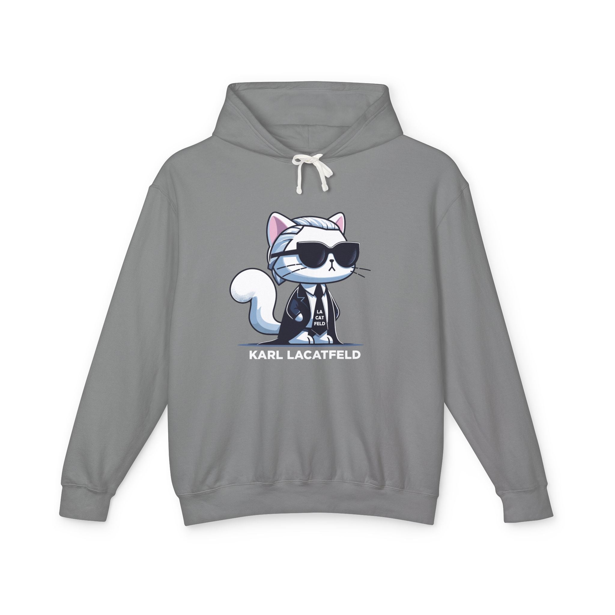 Karl Lacatfeld Executive Meow Icon Cat Graphic Hoodie