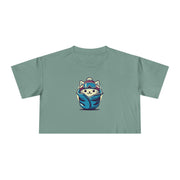 The Cat Face Apres Ski Kitty Women's Crop T Shirt