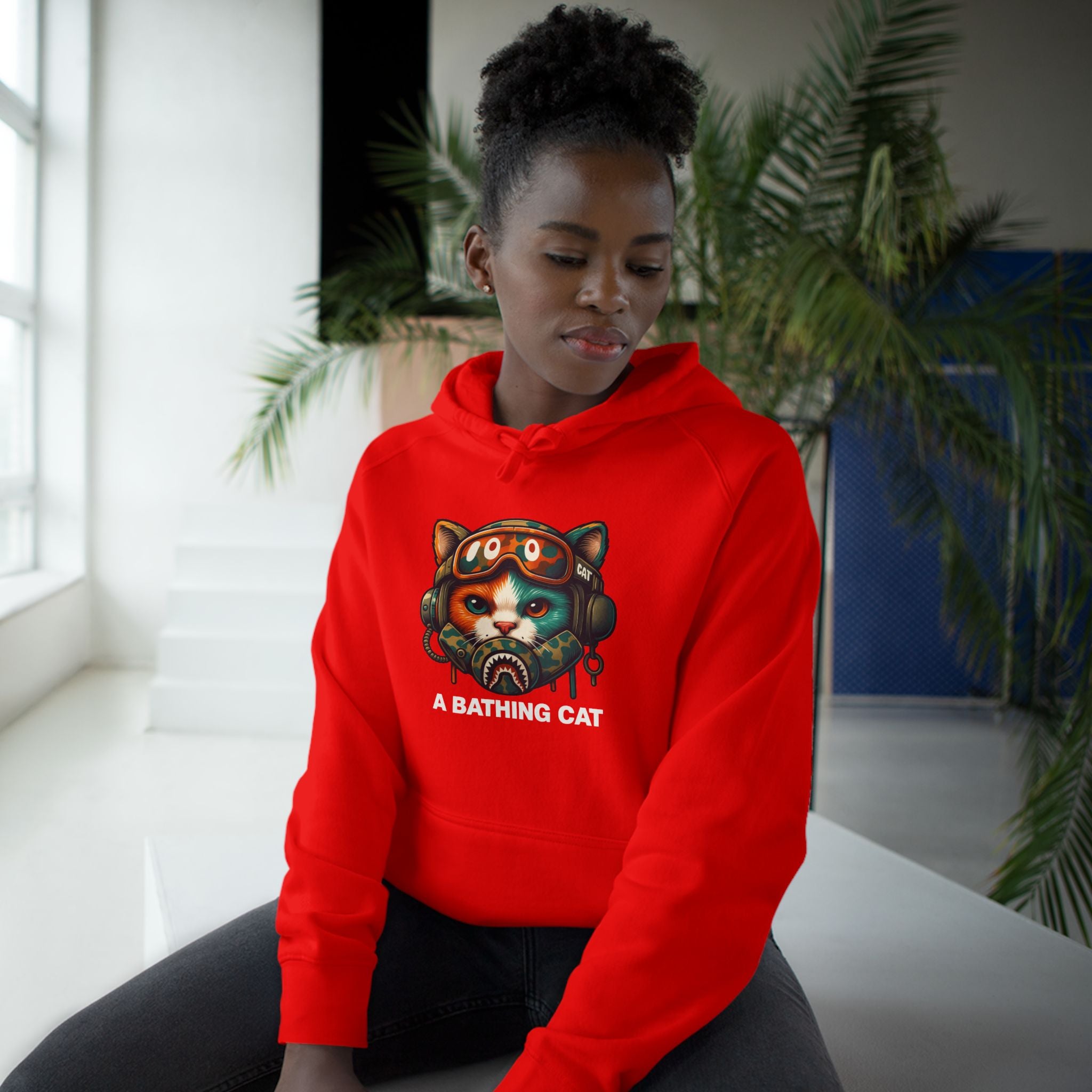 A Bathing Cat Tactical Pilot Graphic Hoodie