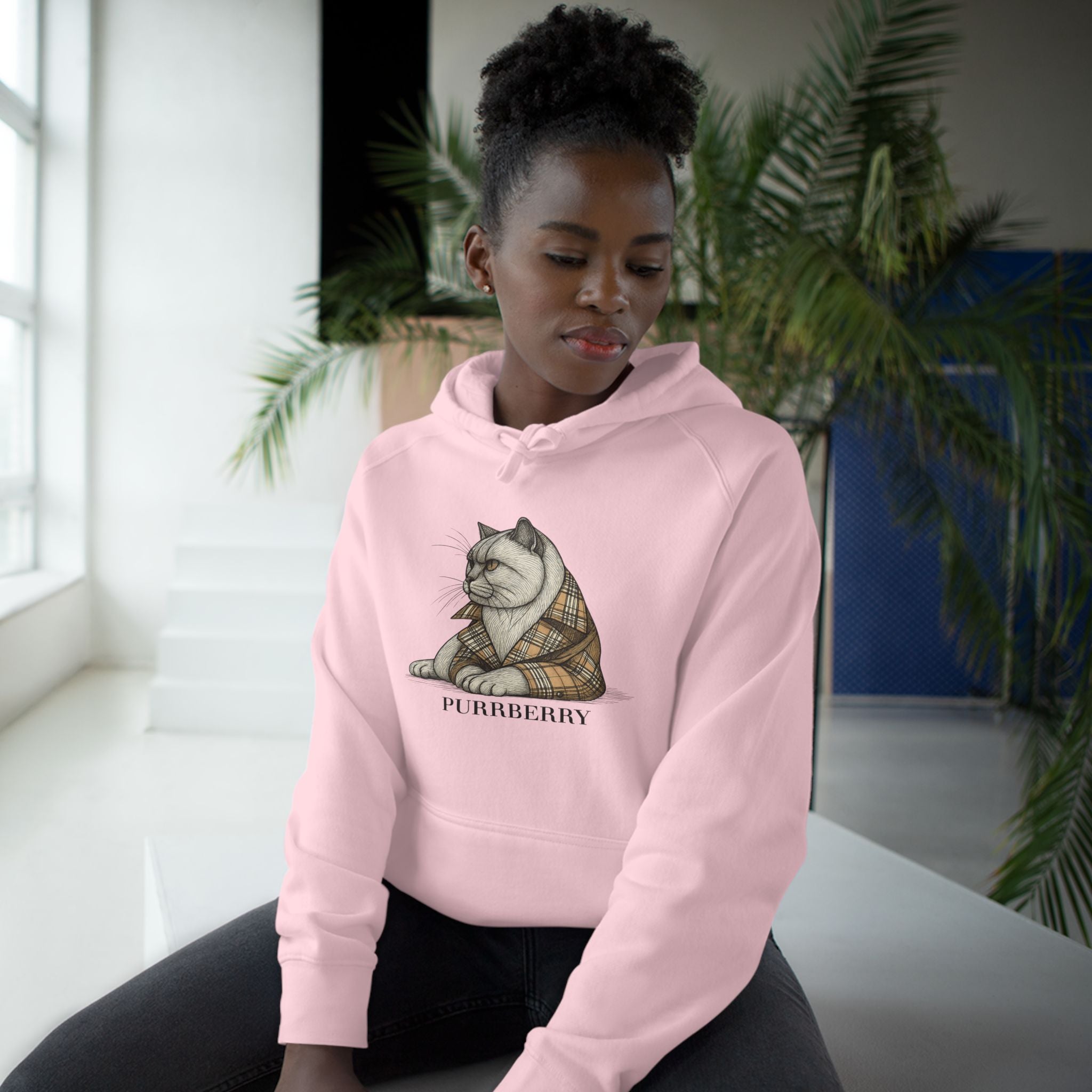 Purrberry London Coat Club Cat Graphic Hoodie