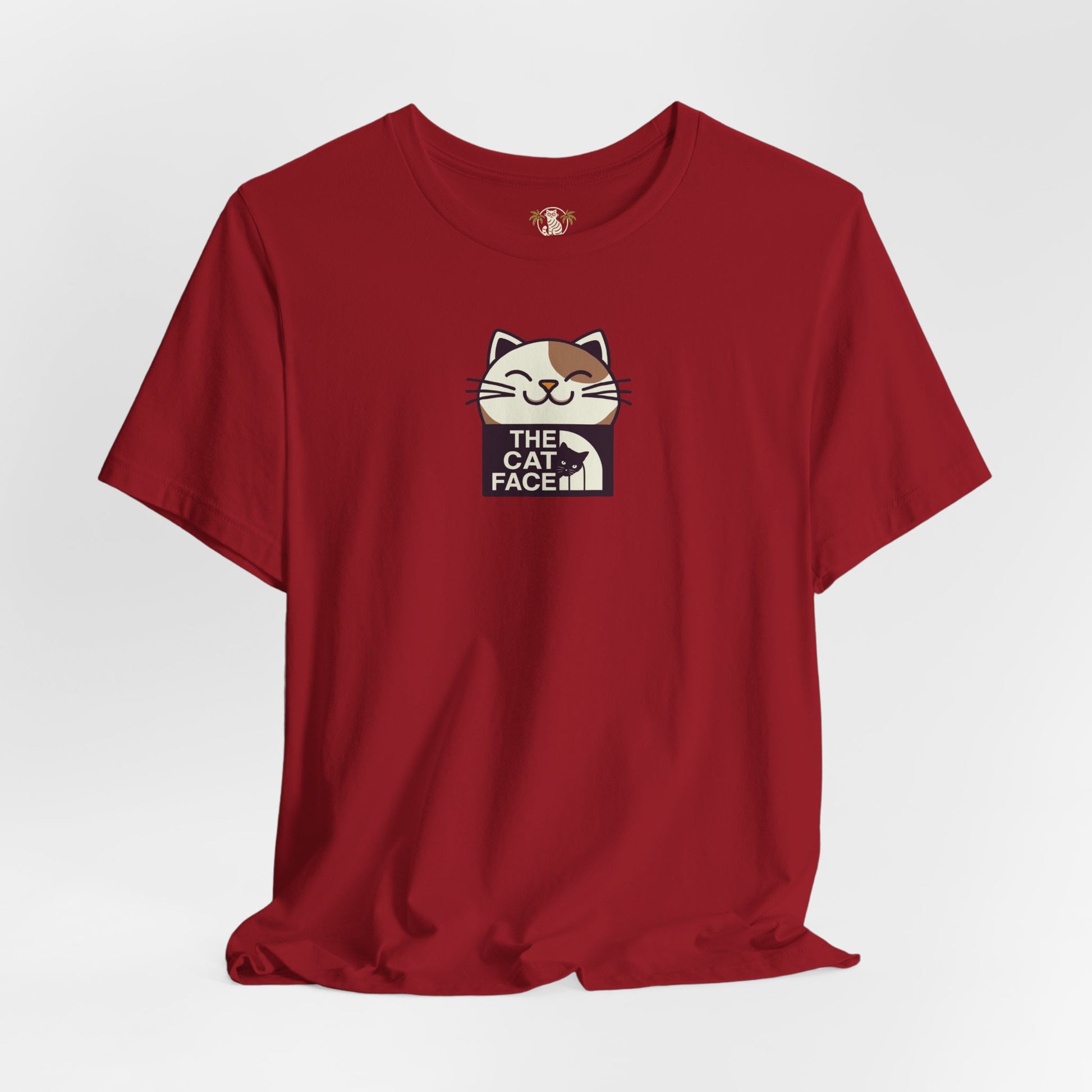 Cool cat shirts canvas red front view