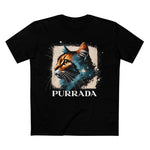 Black Purrada Cosmic Gaze Cat Graphic T Shirt, space cat shirt for men and women