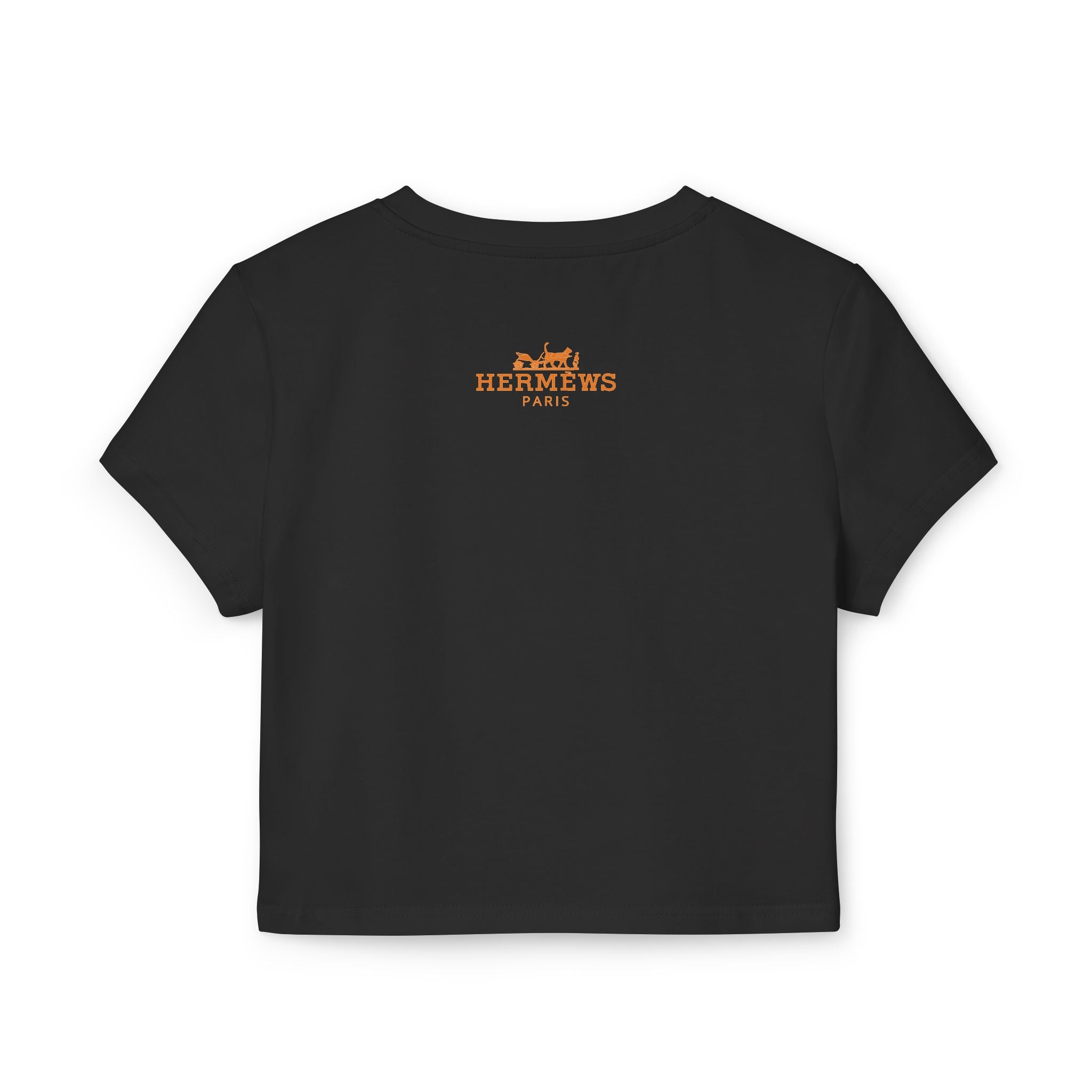 Back view Hermèws Paris Sunset Voyage women’s black crop top