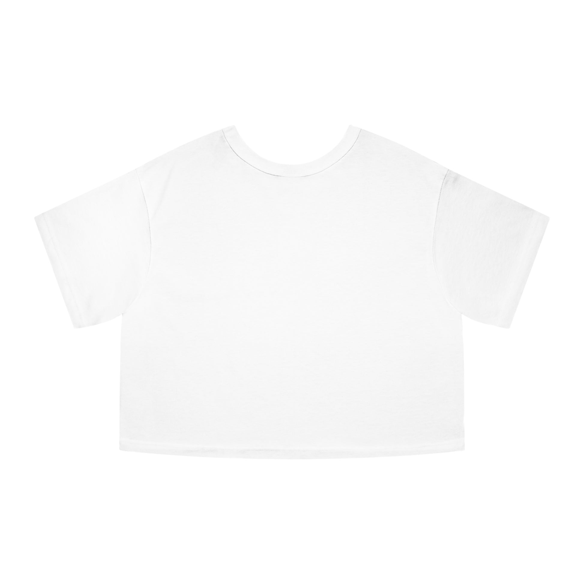 white crop top back view, womens casual cotton tee, cat themed clothing