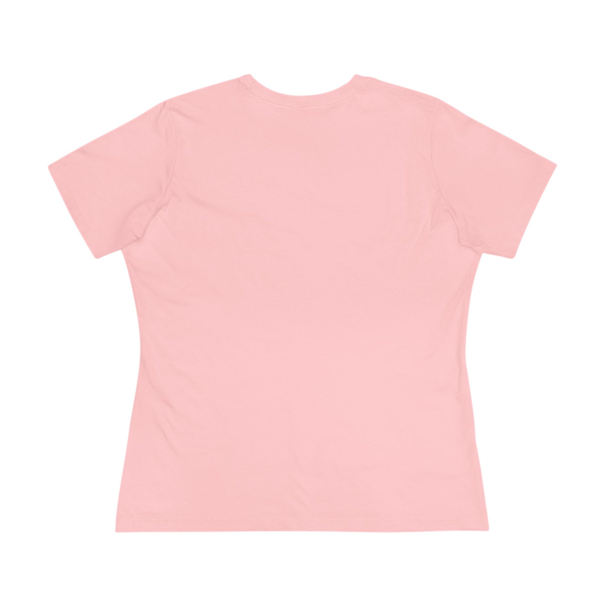 Pink funny cat shirts for women back flat lay