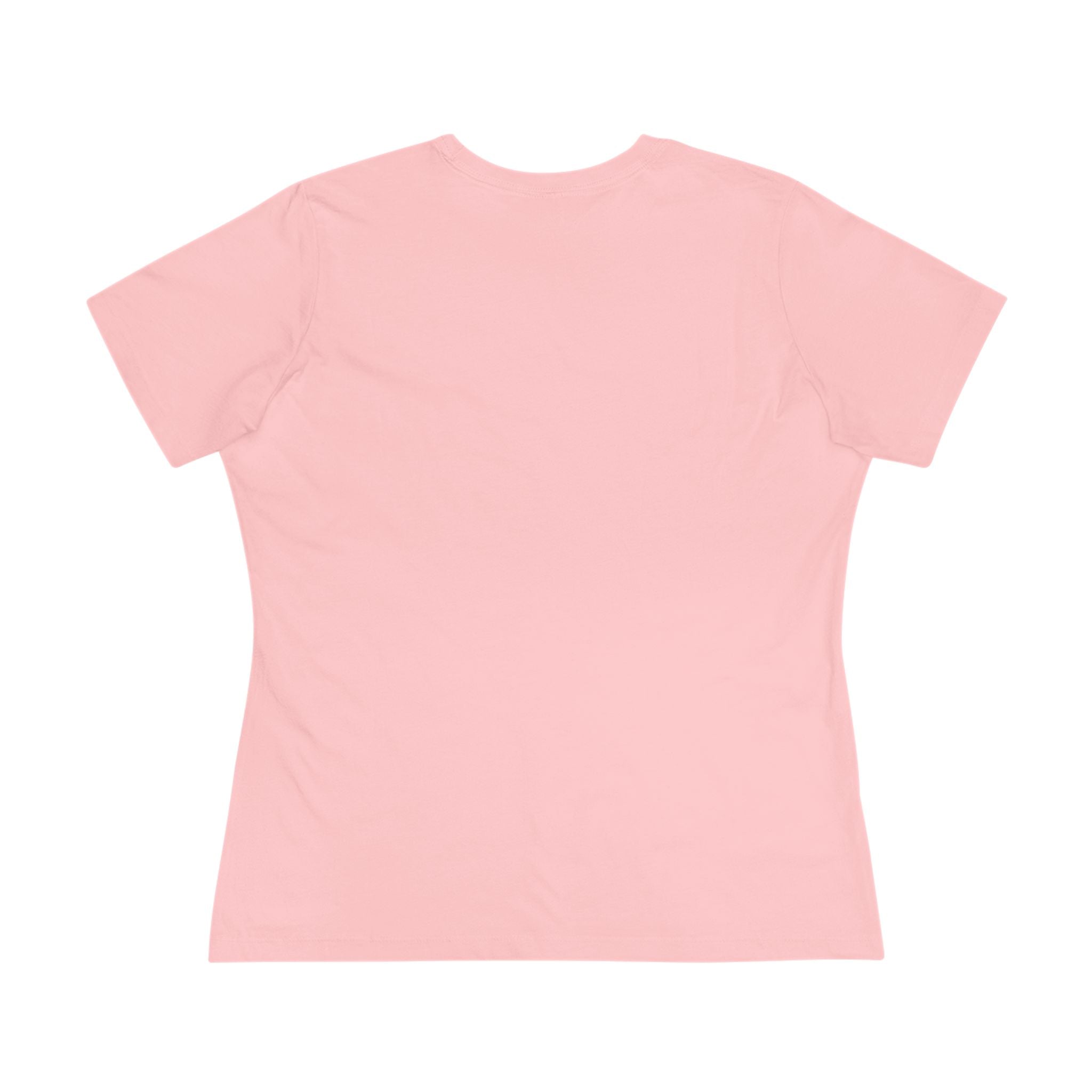 Pink funny cat shirts for women back flat lay