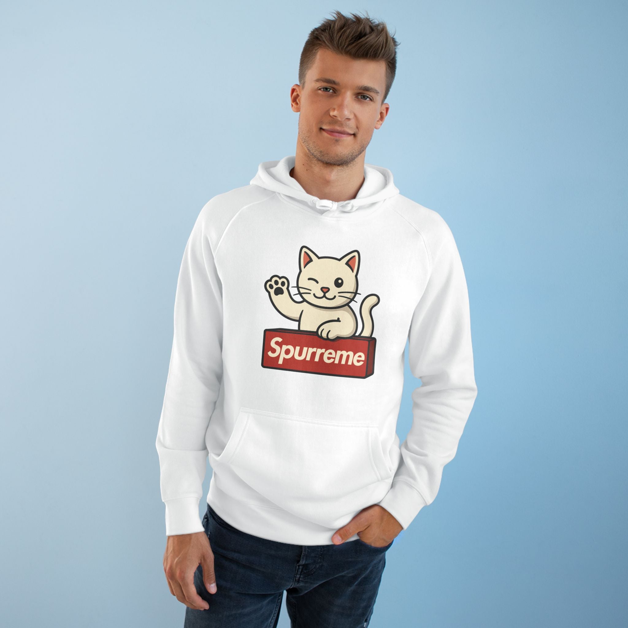 Spurreme Lucky Cat Box Logo Graphic Hoodie