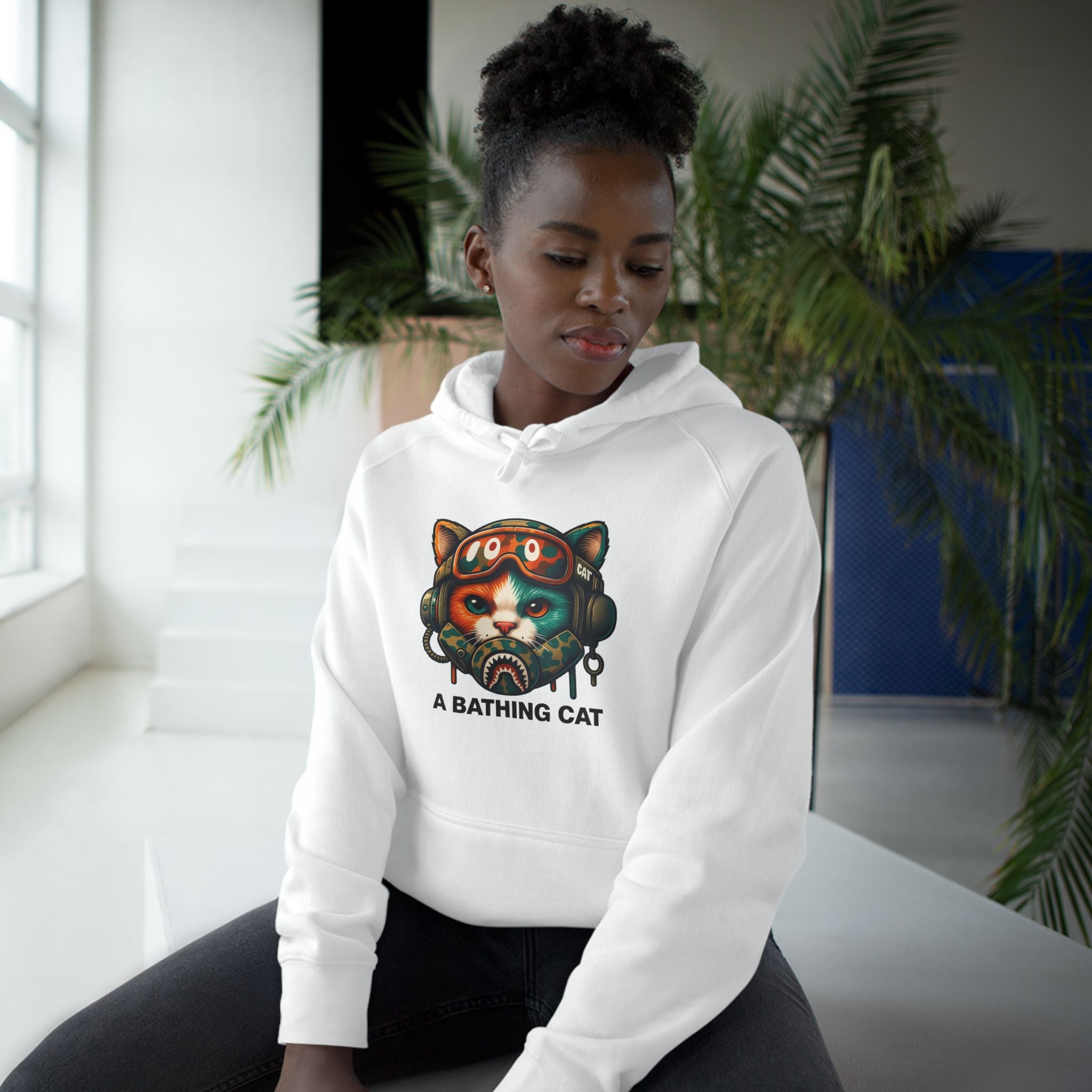 A Bathing Cat Tactical Pilot Graphic Hoodie