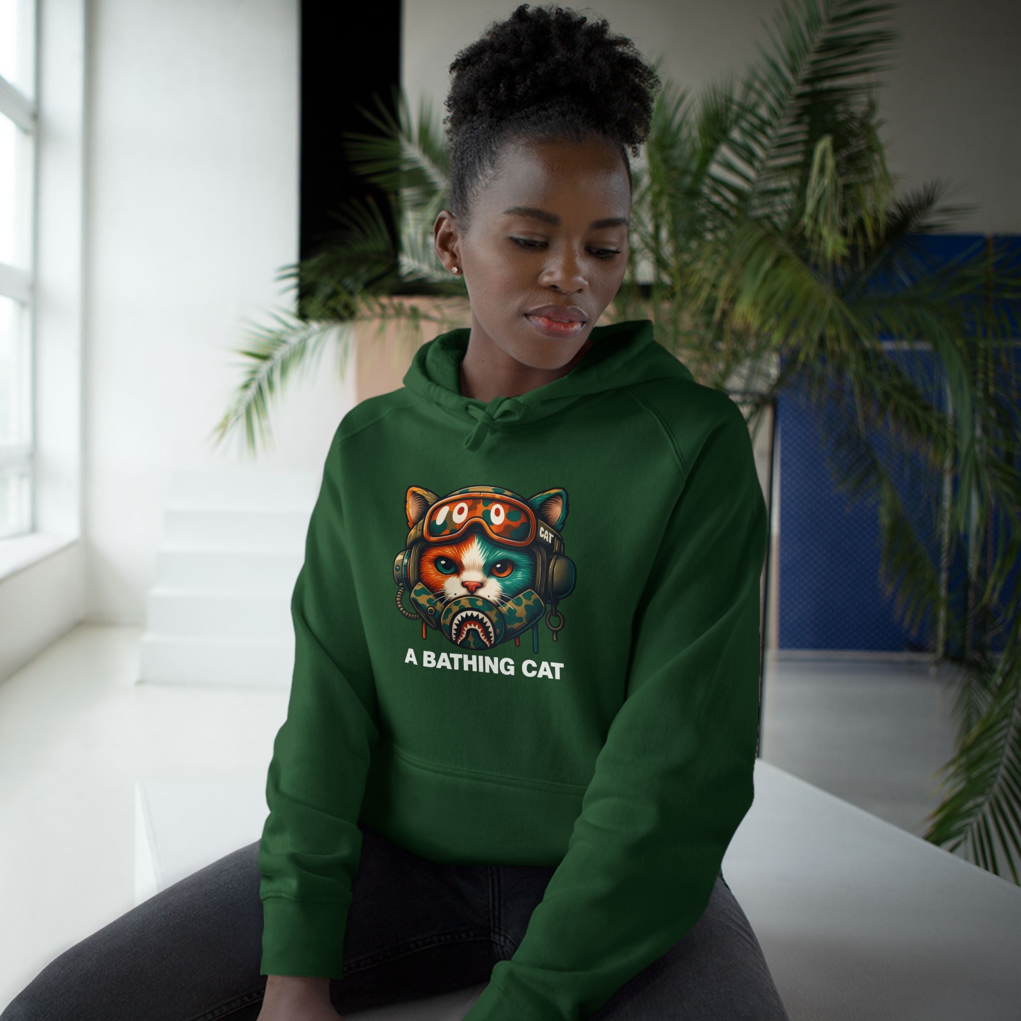 A Bathing Cat Tactical Pilot Graphic Hoodie