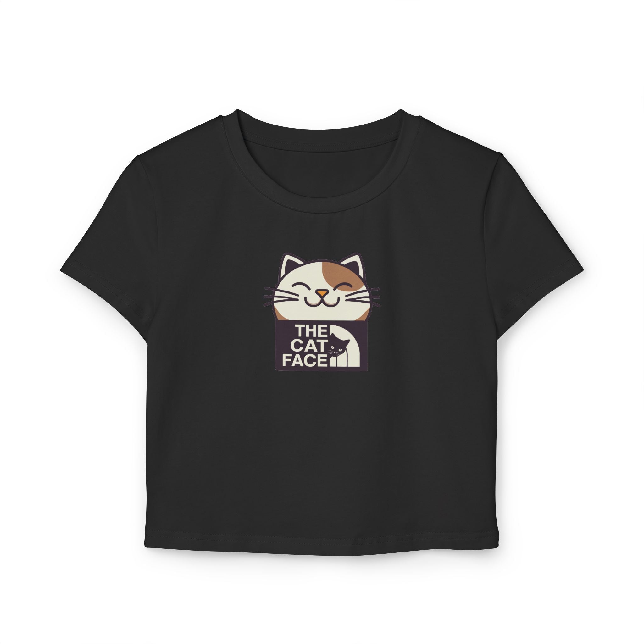 The Cat Face Bicolor Cat Icon Women's Baby Tee
