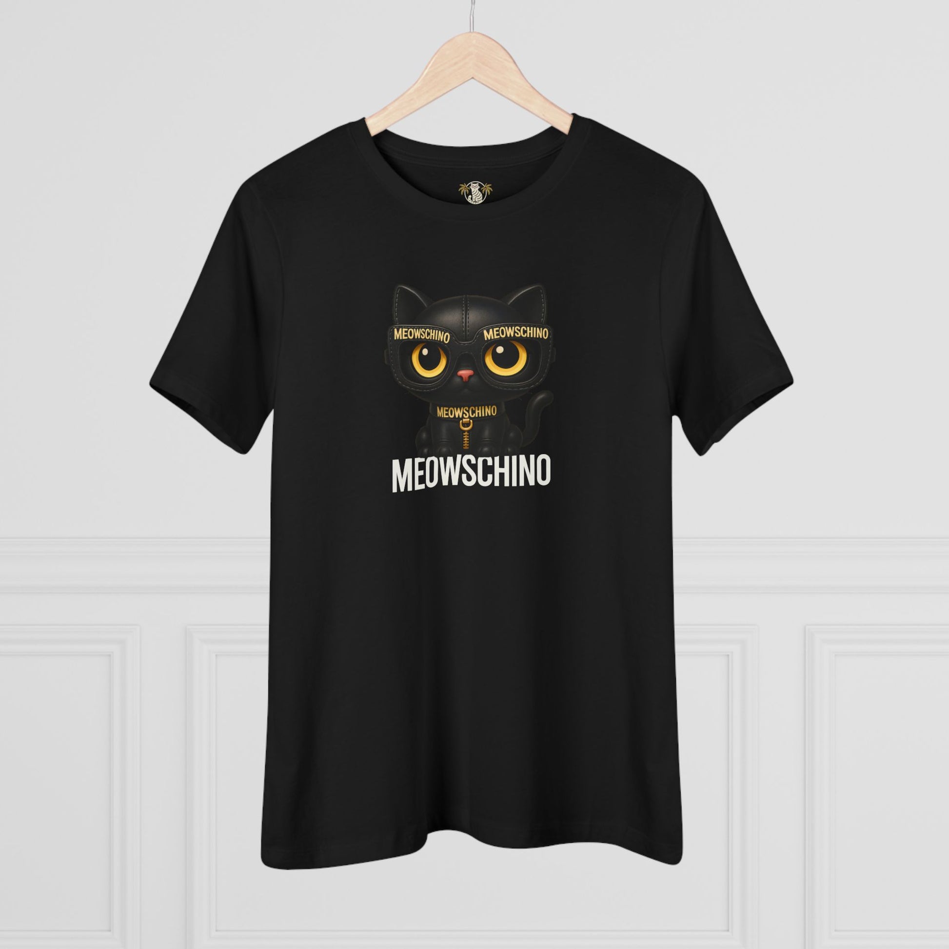 Black t shirt on hanger tee shirts with cats on them