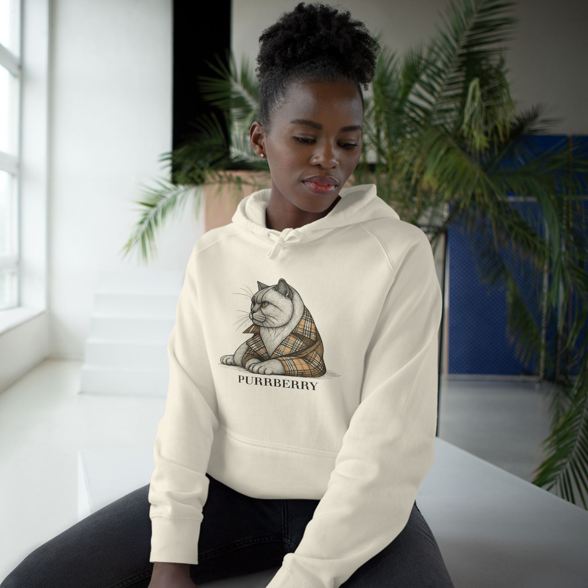 Purrberry London Coat Club Cat Graphic Hoodie