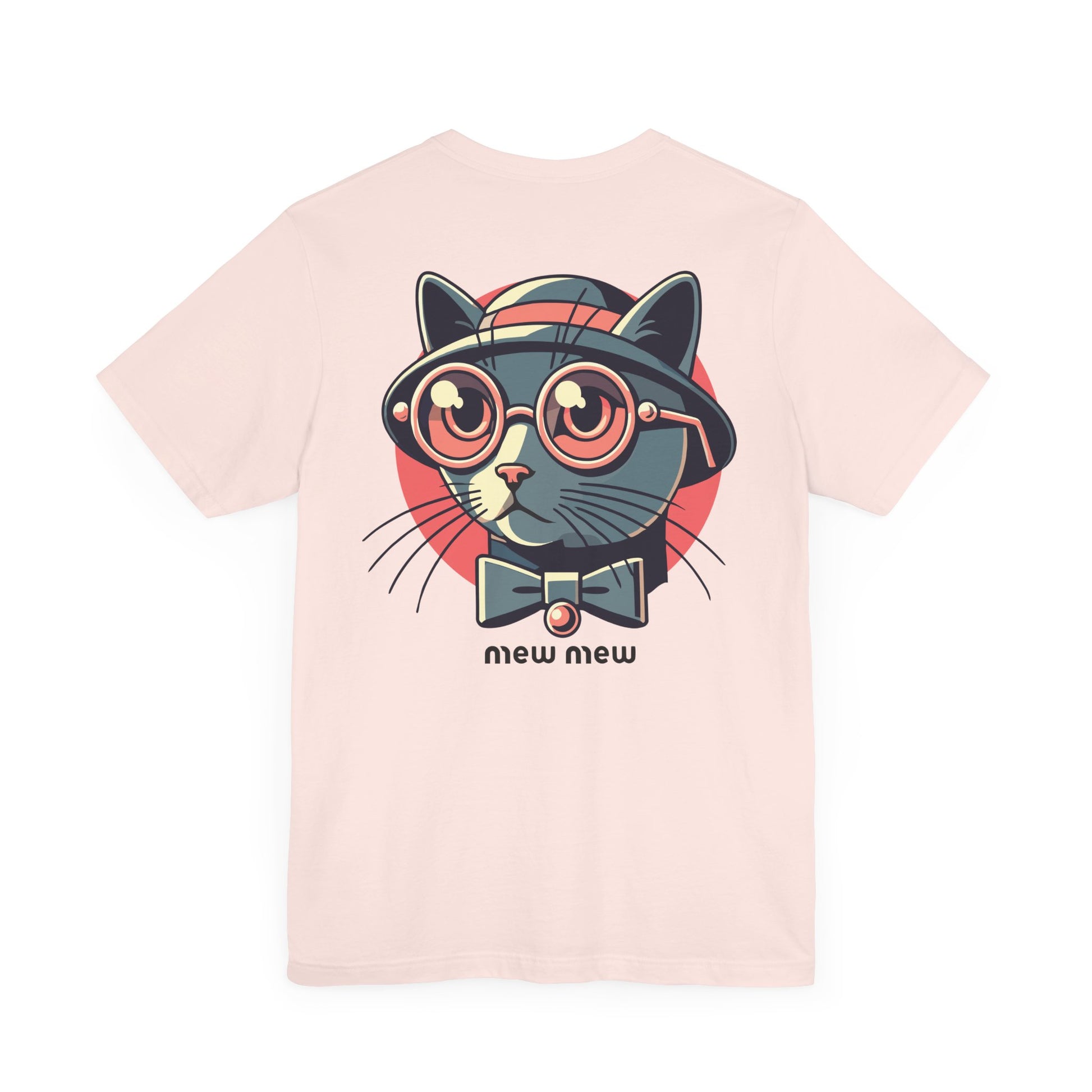 Soft Pink Mew Mew Retro Gentlecat Graphic T-Shirt – cat lover shirts