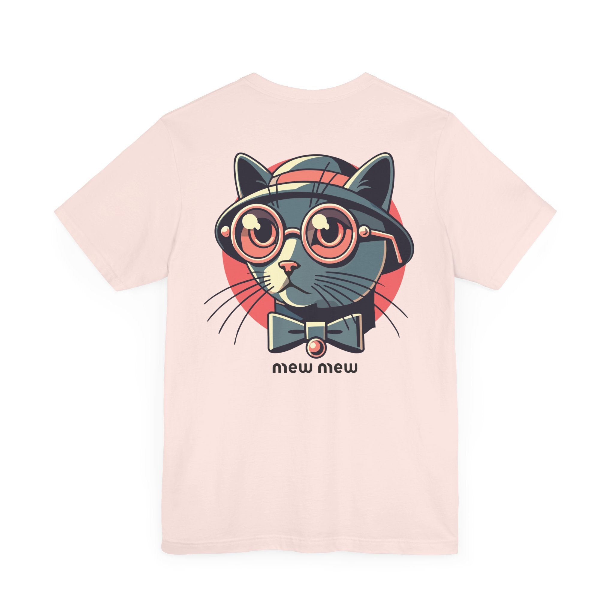 Soft Pink Mew Mew Retro Gentlecat Graphic T-Shirt – cat lover shirts