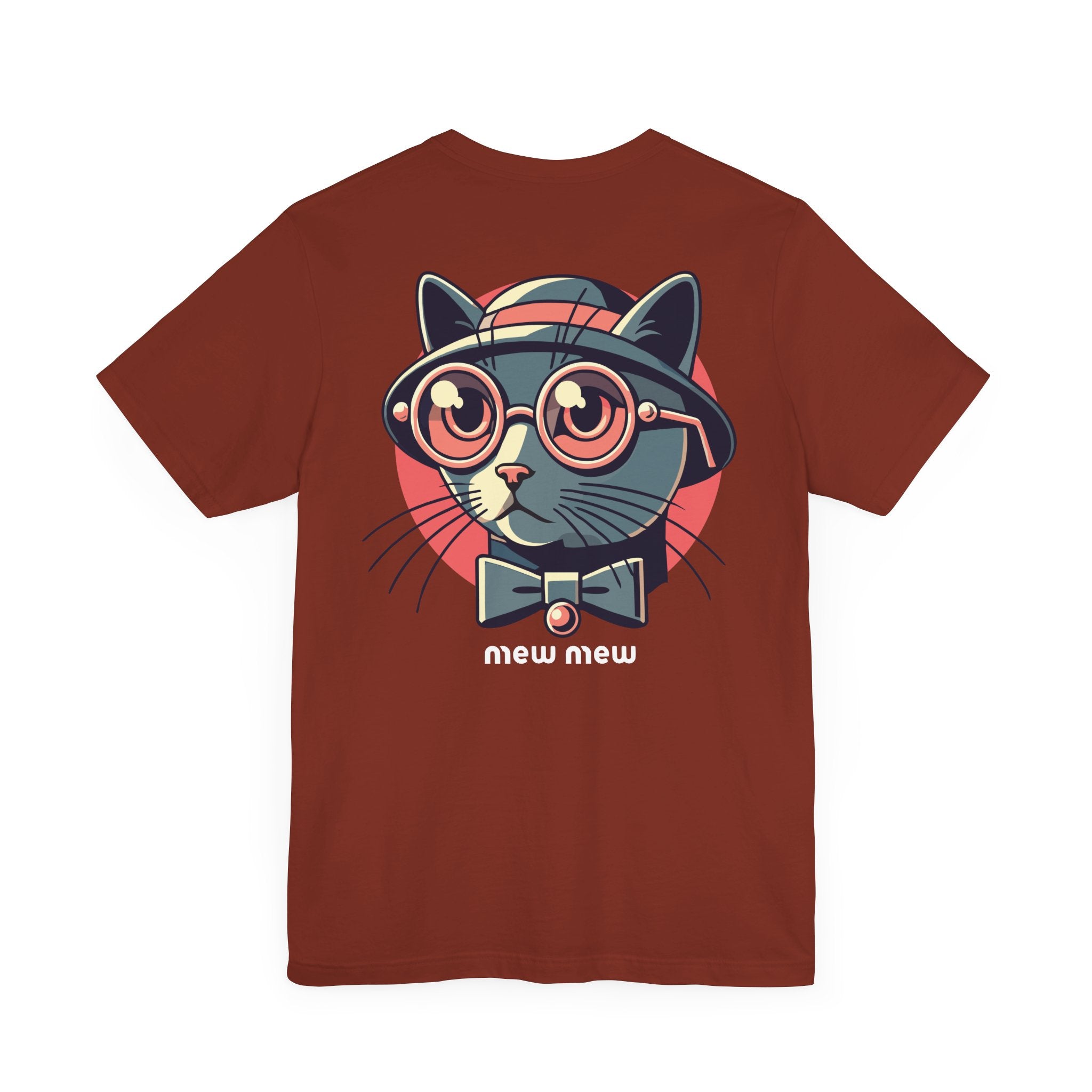 Rust Mew Mew Retro Gentlecat Graphic T-Shirt with Gentlecat design – funny cat tees