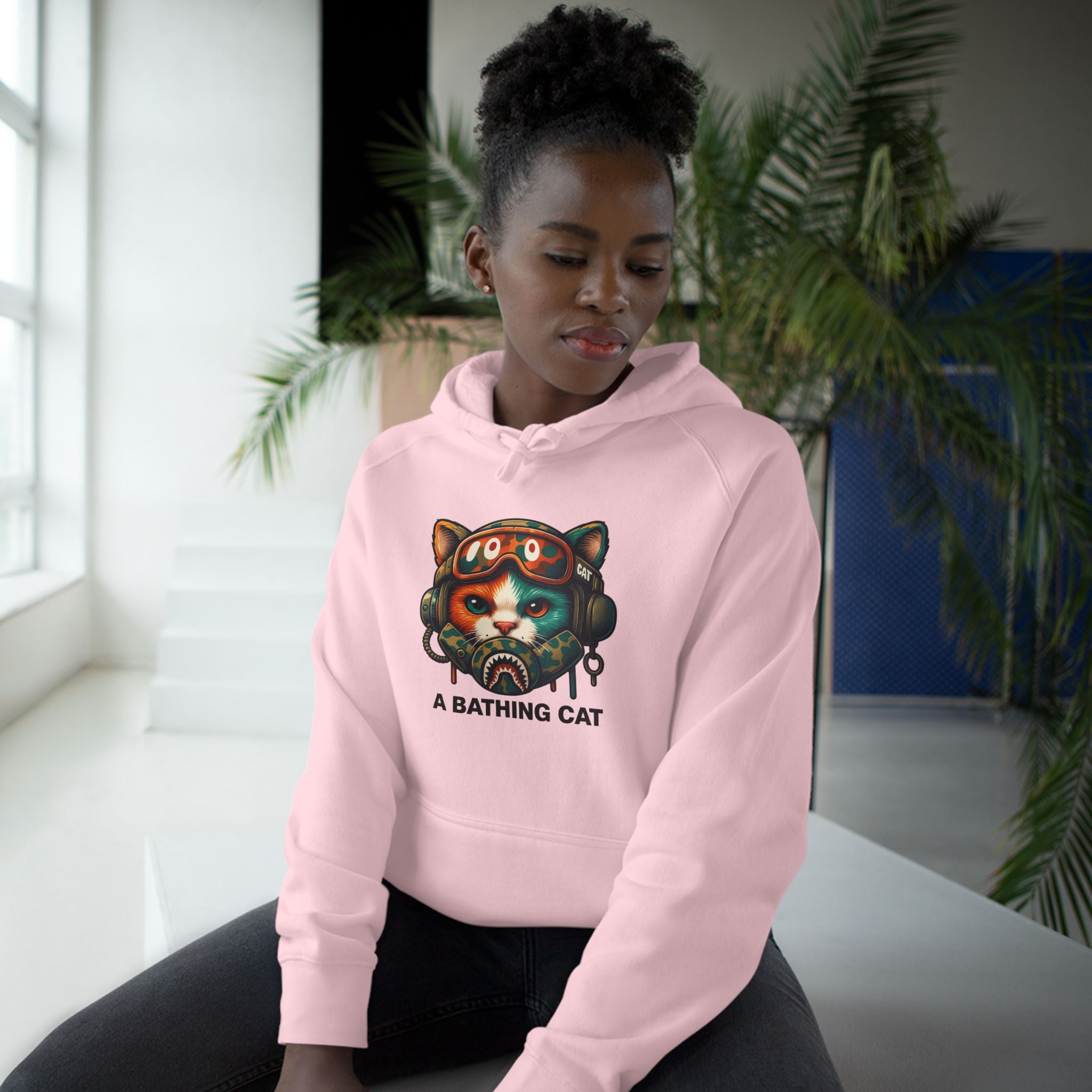 A Bathing Cat Tactical Pilot Graphic Hoodie