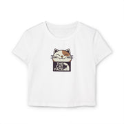 The Cat Face Bicolor Cat Icon Women's Baby Tee