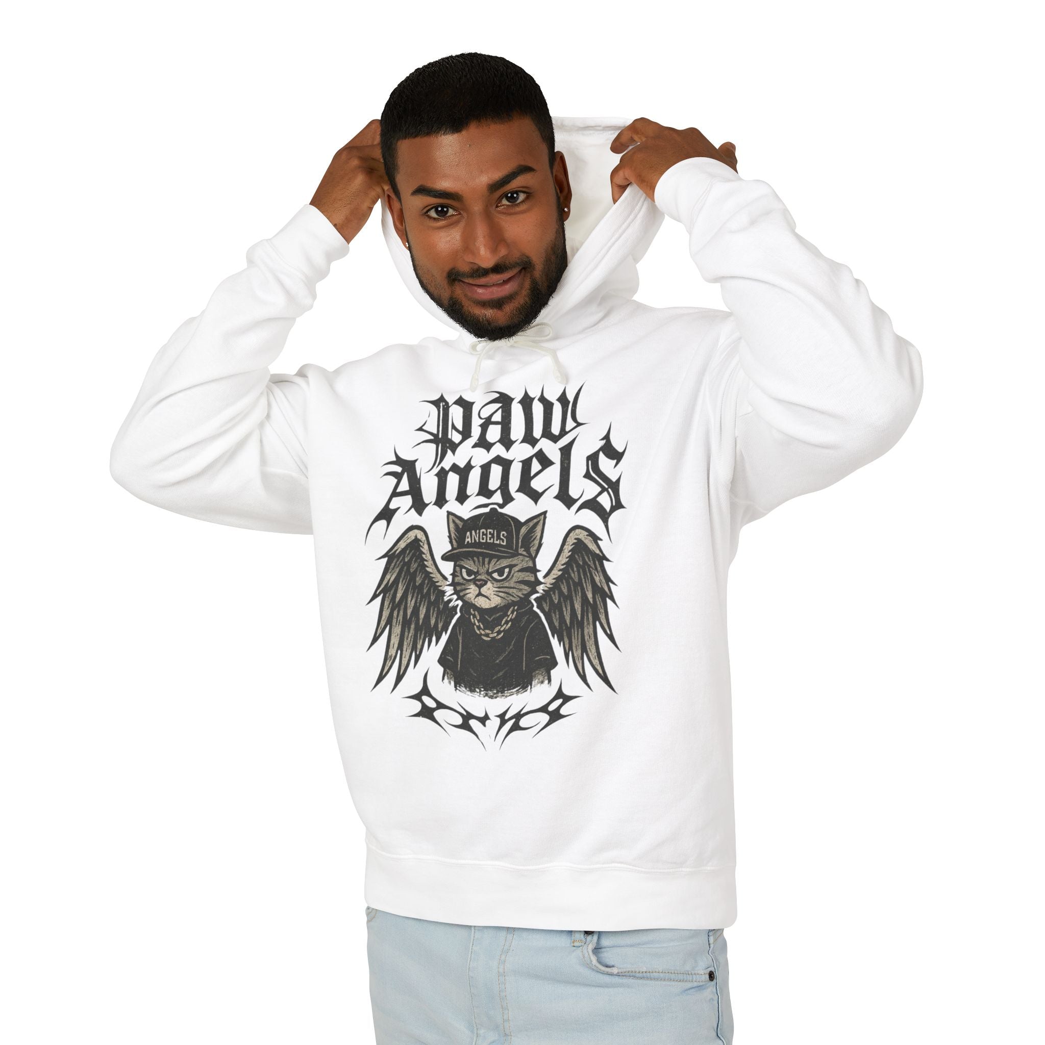 Paw Angels Rebel Angel Cat Graphic Hoodie