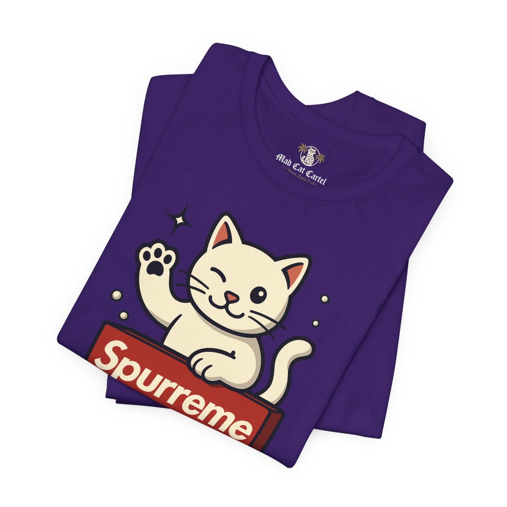 Team purple t shirt folded front design funny adult shirts