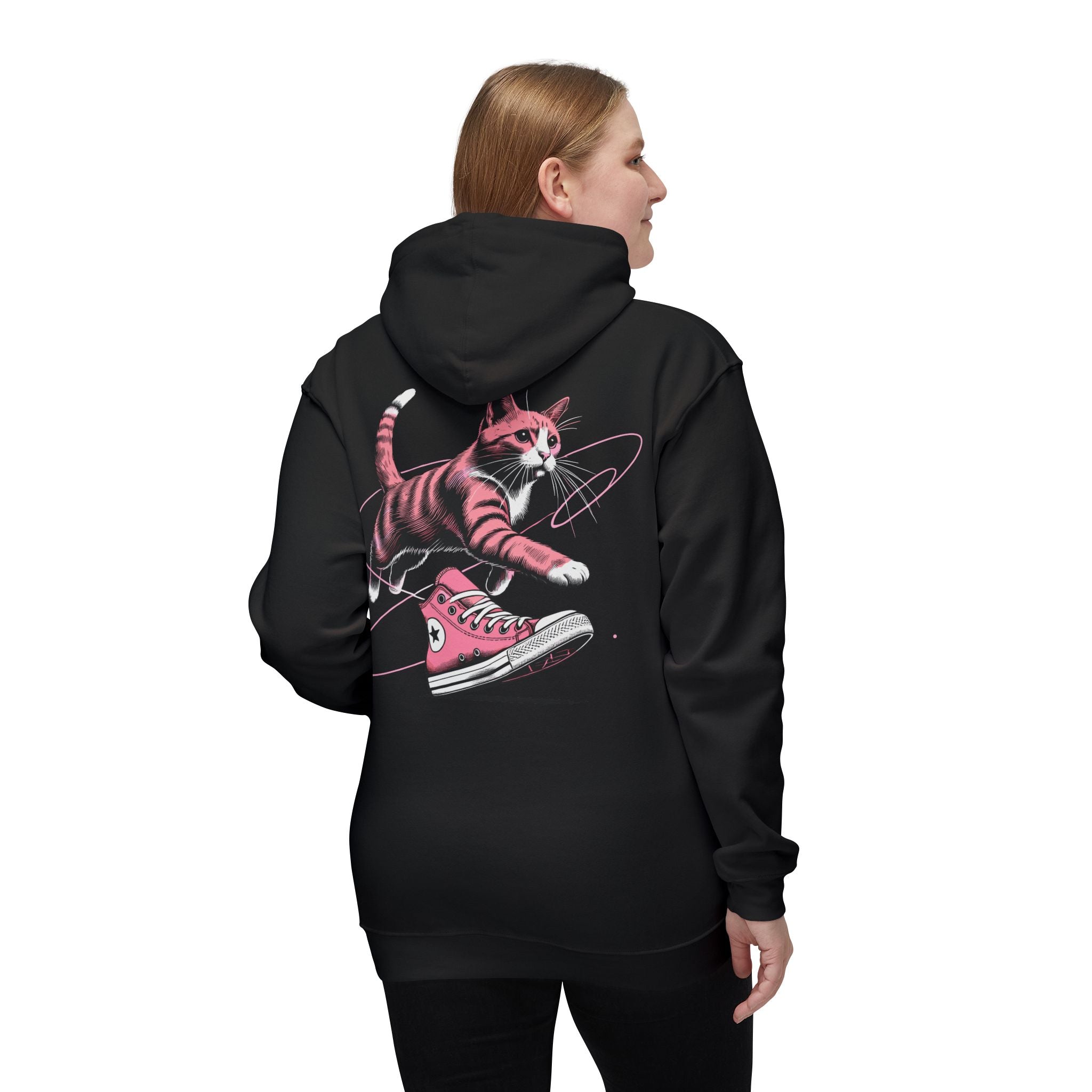 Catverse Chest Logo Apex Kick Cat Graphic Hoodie