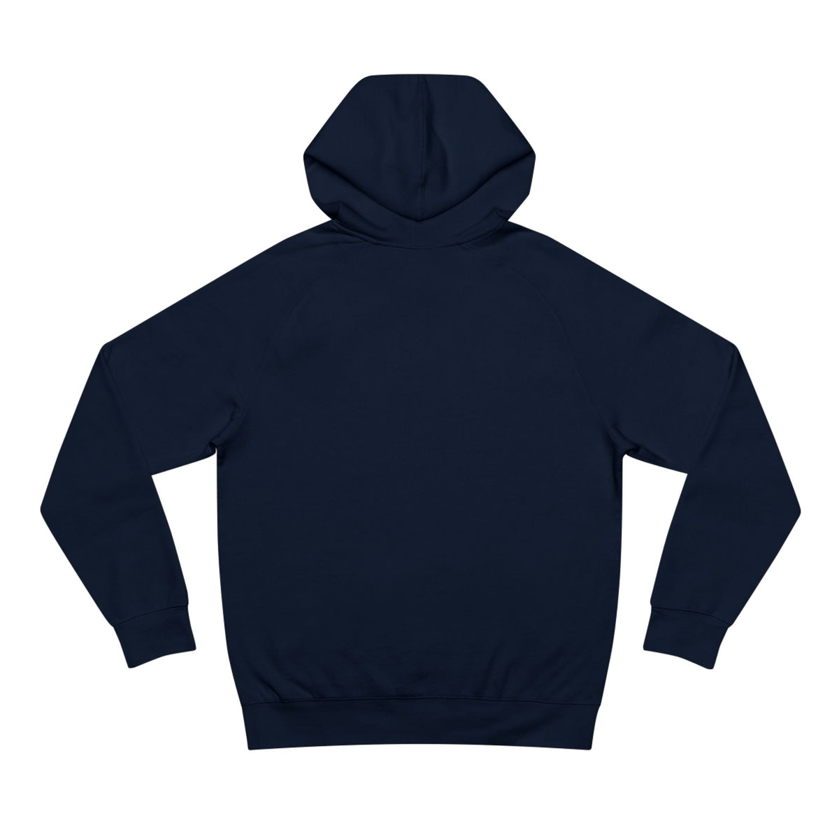 A Bathing Cat Tactical Pilot Graphic Hoodie in navy, back view