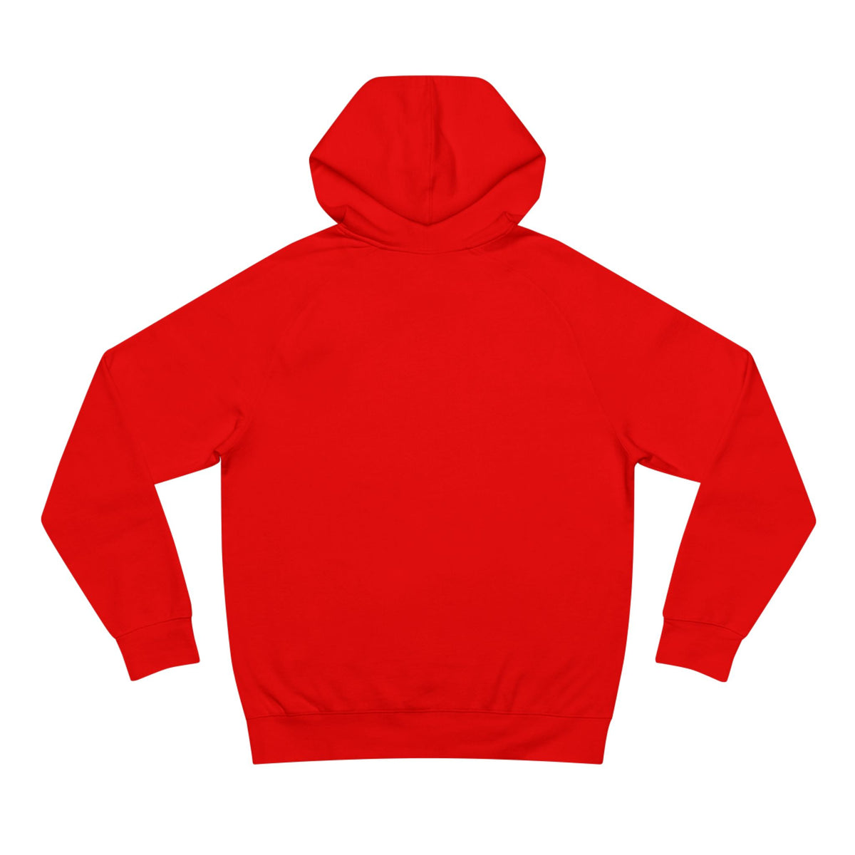 A Bathing Cat Tactical Pilot Graphic Hoodie in red, back view