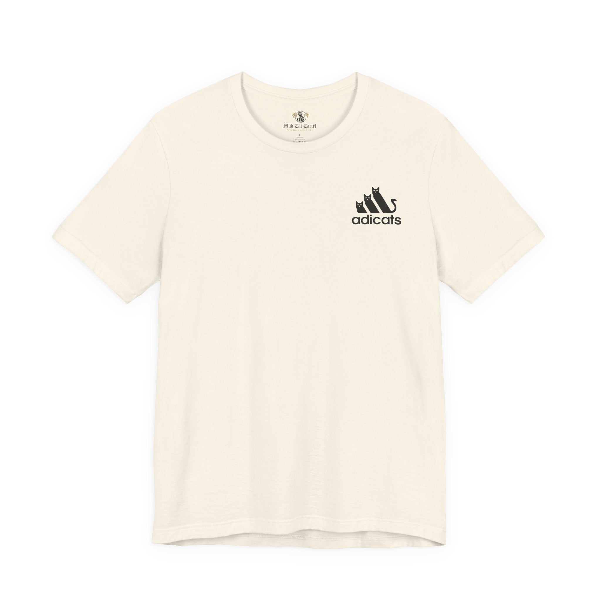 Adicats OG Tracksuit Funny T-Shirt in natural, front view