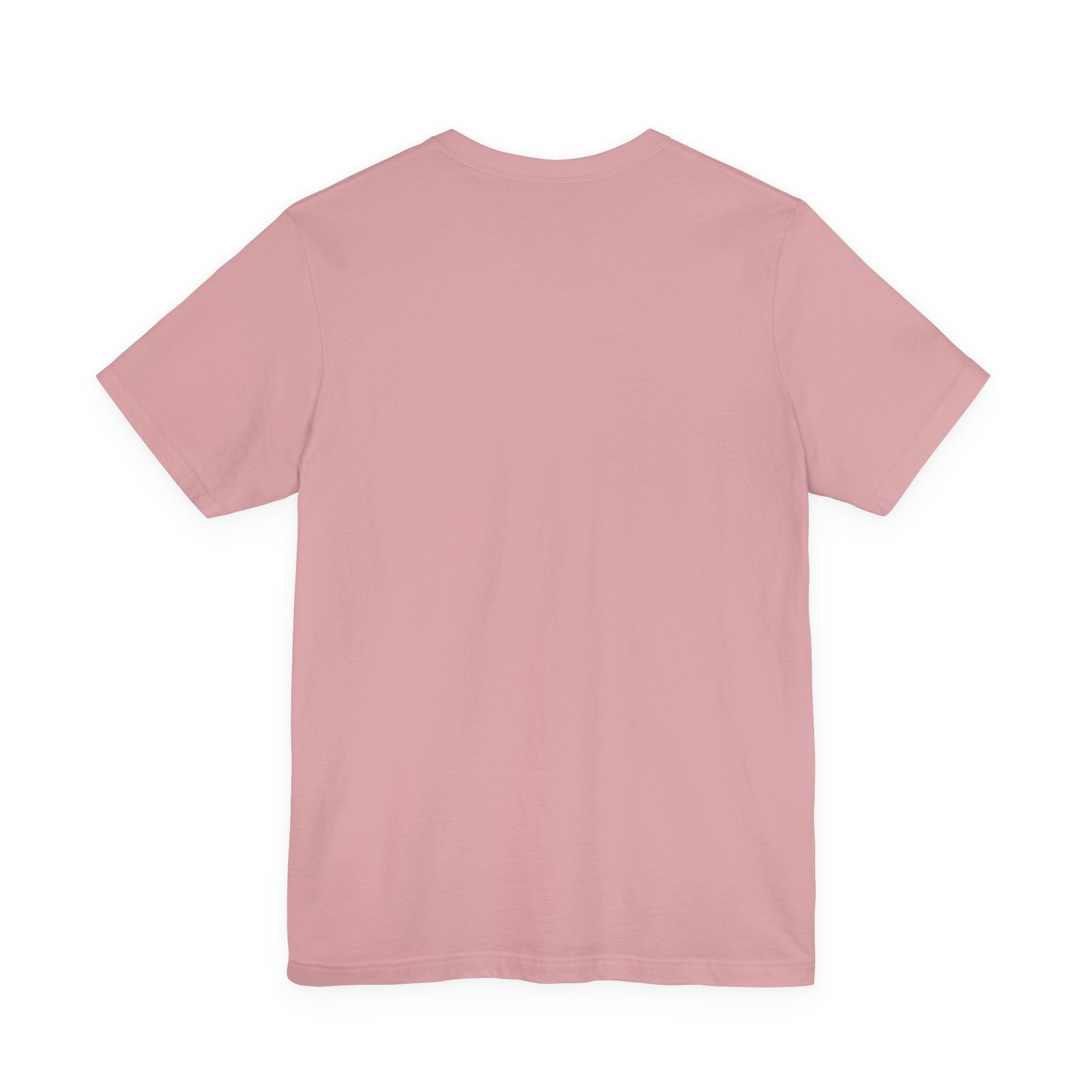 flat lay of pink orchid Adicats tee, casual cotton t shirt for cat lovers