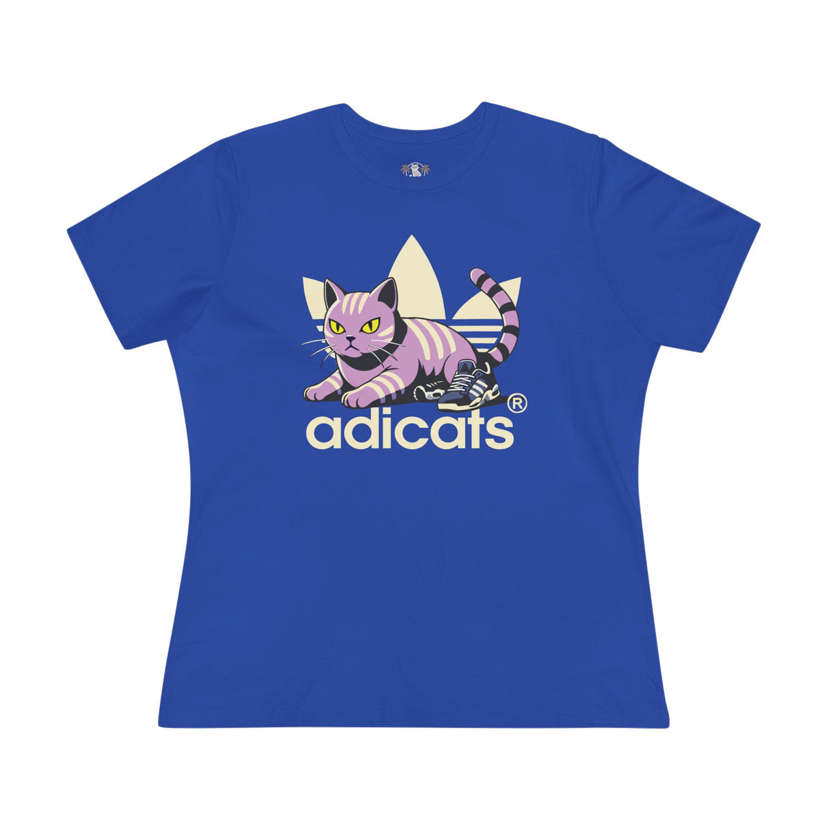 Adicats Street Prowler Women's Graphic T-Shirt in true royal, front view