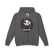 Chewnel Royal Baroque Cat Graphic Hoodie in pepper, front view