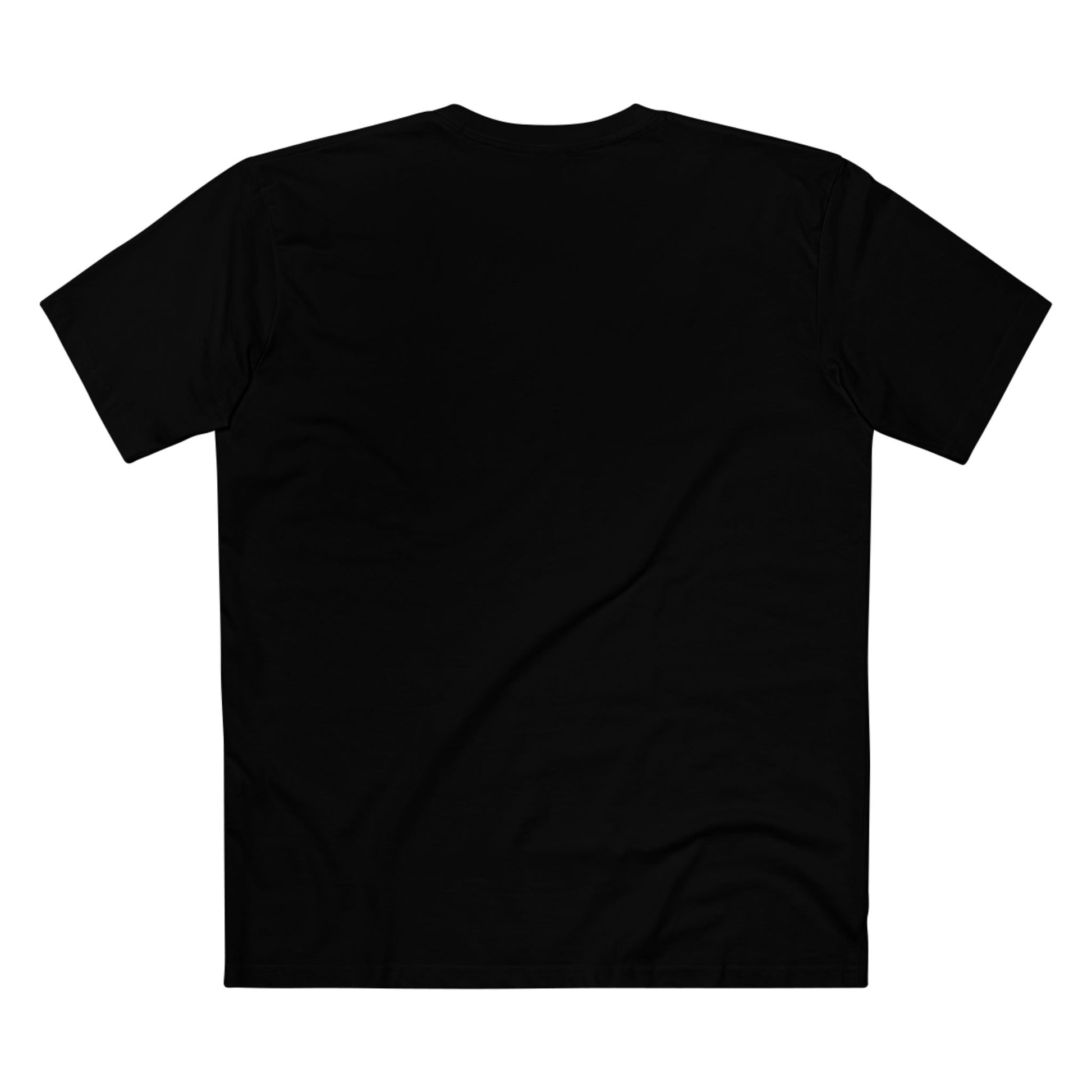 back view of Clawin Klein Tiger Mode t shirt, casual cotton black tee for men and women