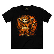 Clawin Klein Tiger Mode parody black t shirt, graphic cat on a shirt design