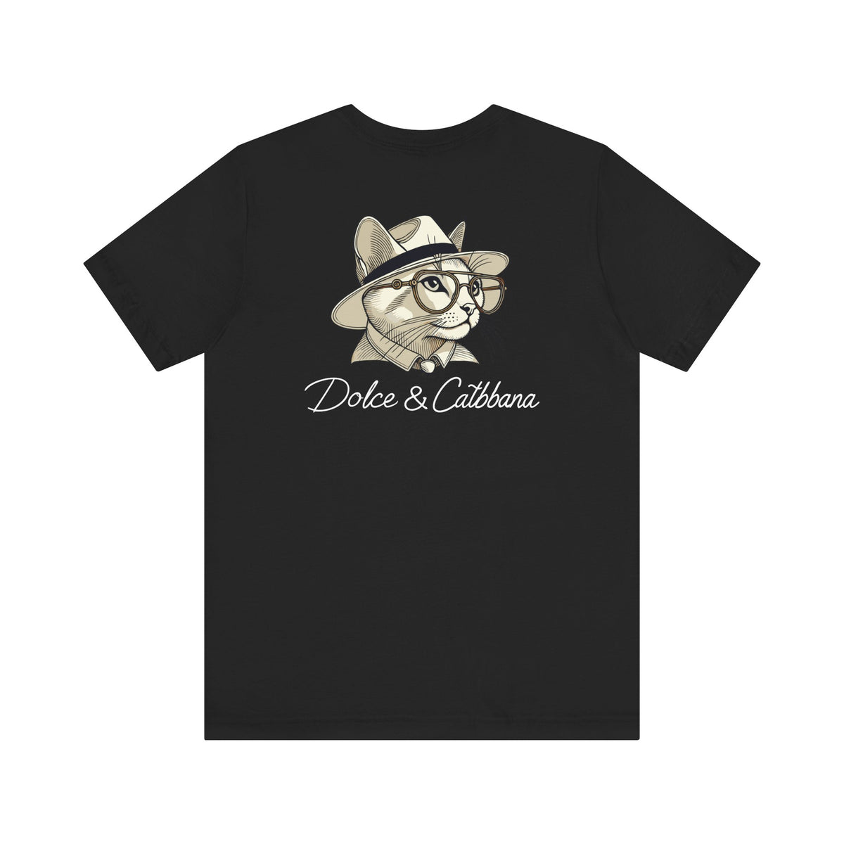 Dolce & Catbbana Feline Couture T-Shirt in black, back view