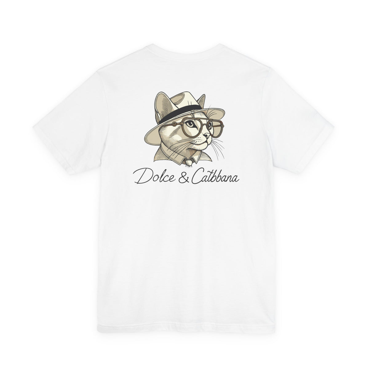 Dolce & Catbbana Feline Couture T-Shirt in white, back view