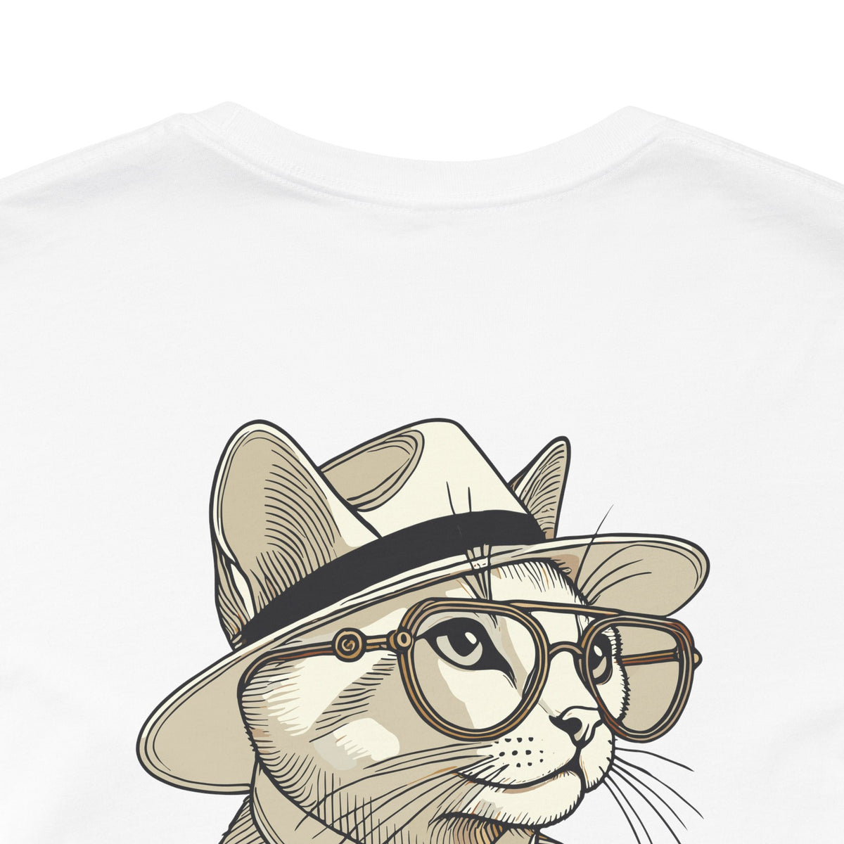 Dolce & Catbbana Feline Couture T-Shirt in white, close-up detail